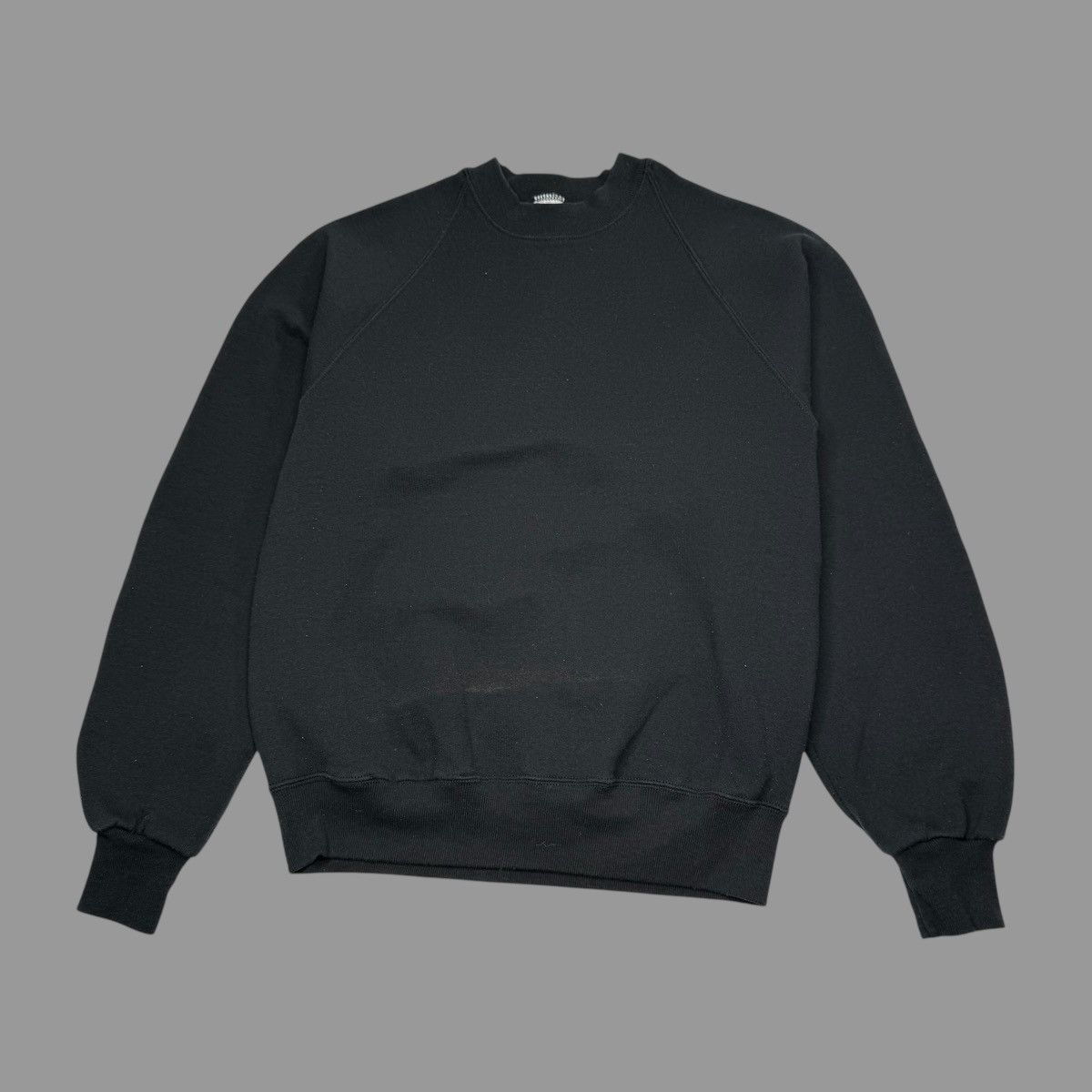 Vintage Vintage 1990s black blank sweatshirt Size US M / EU 48-50 / 2 - 1 Thumbnail
