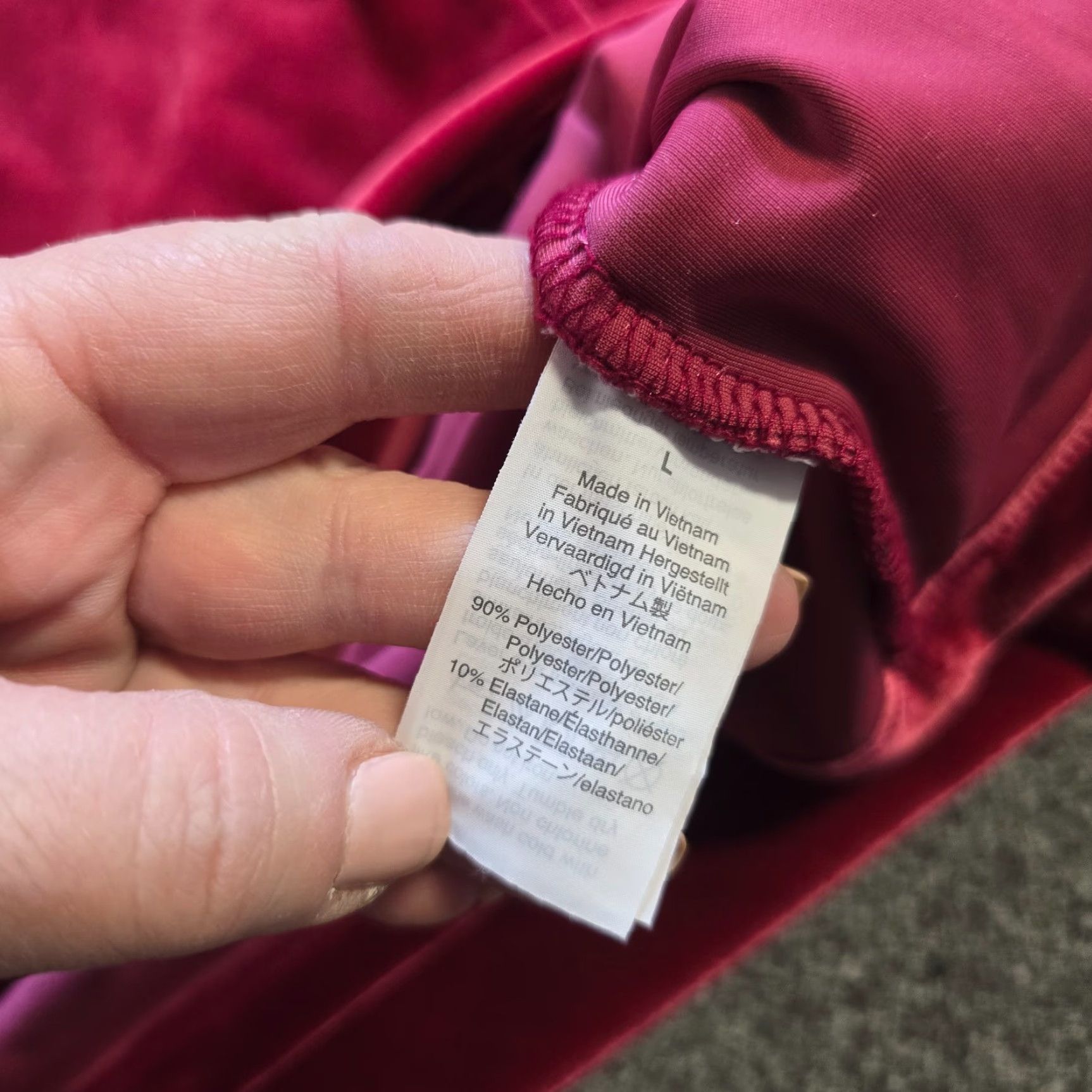 J.Crew J.CREW Blouse Womens Large Red Velour Deep V Long Sleeve Stretch Casual Size L / US 10 / IT 46 - 7 Thumbnail