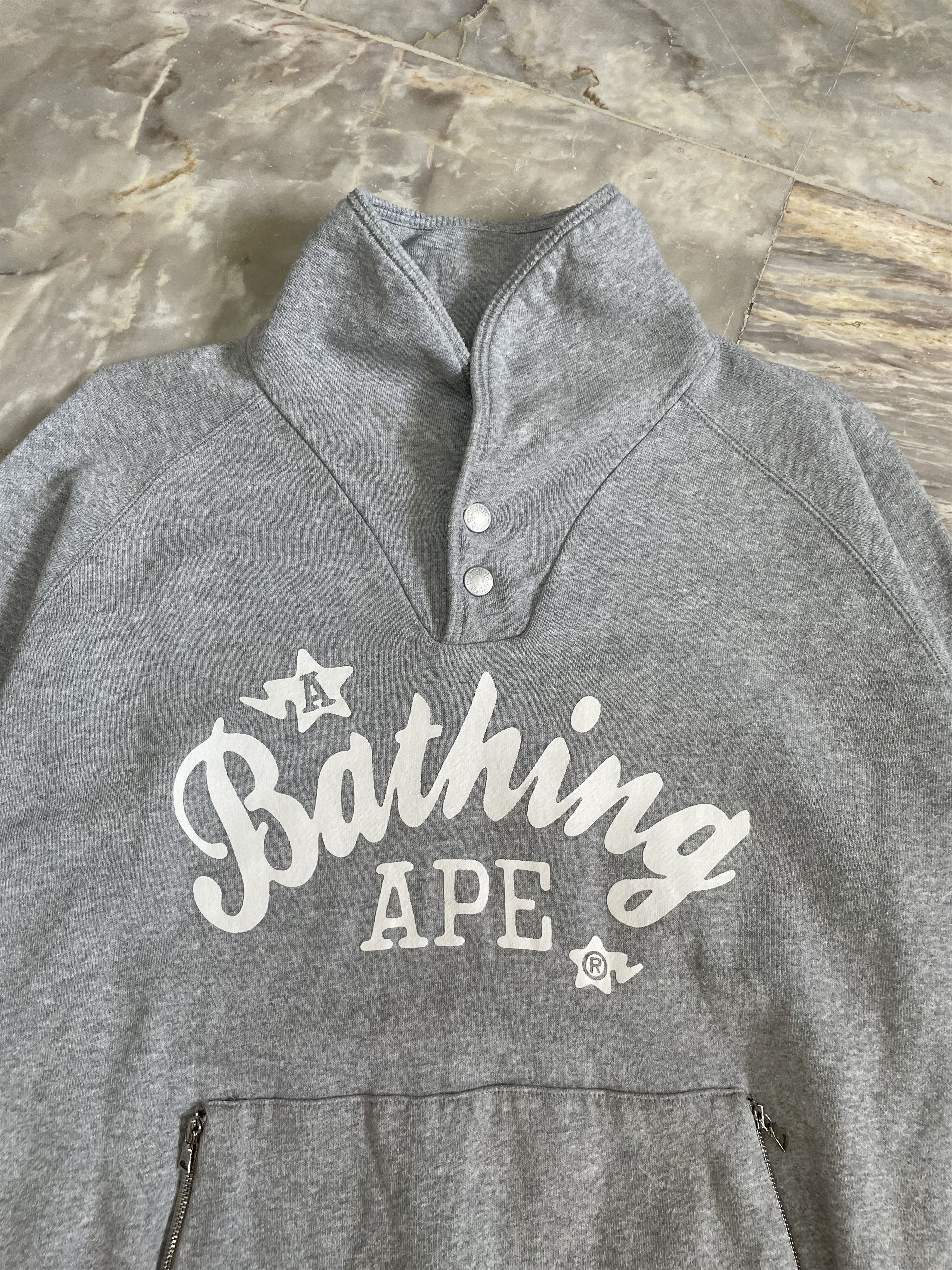 Bape × Nigo OG Bape Classic Bapesta Cursive Spellout Pullover Size US M / EU 48-50 / 2 - 2 Thumbnail