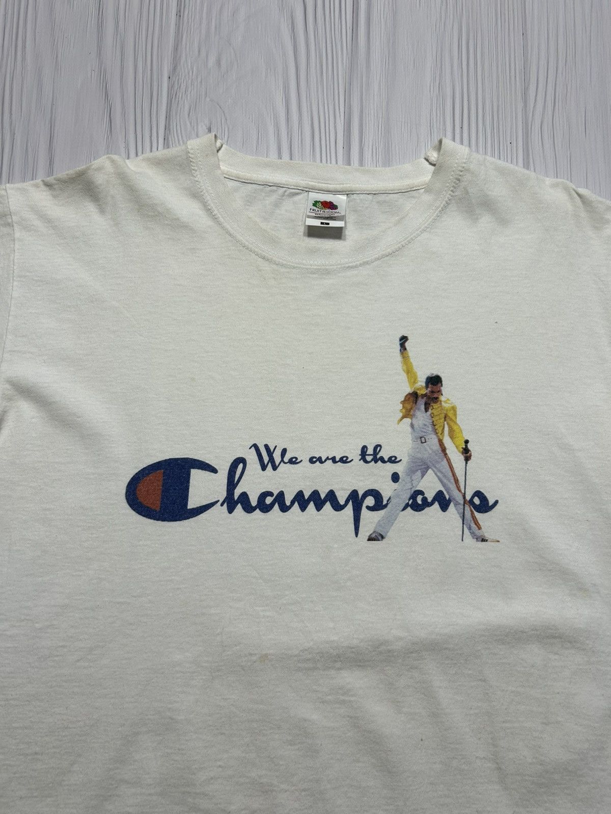 Band Tees Vintage Freddie Mercury We Are The Champions T-Shirt Size L Size US L / EU 52-54 / 3 - 4 Thumbnail