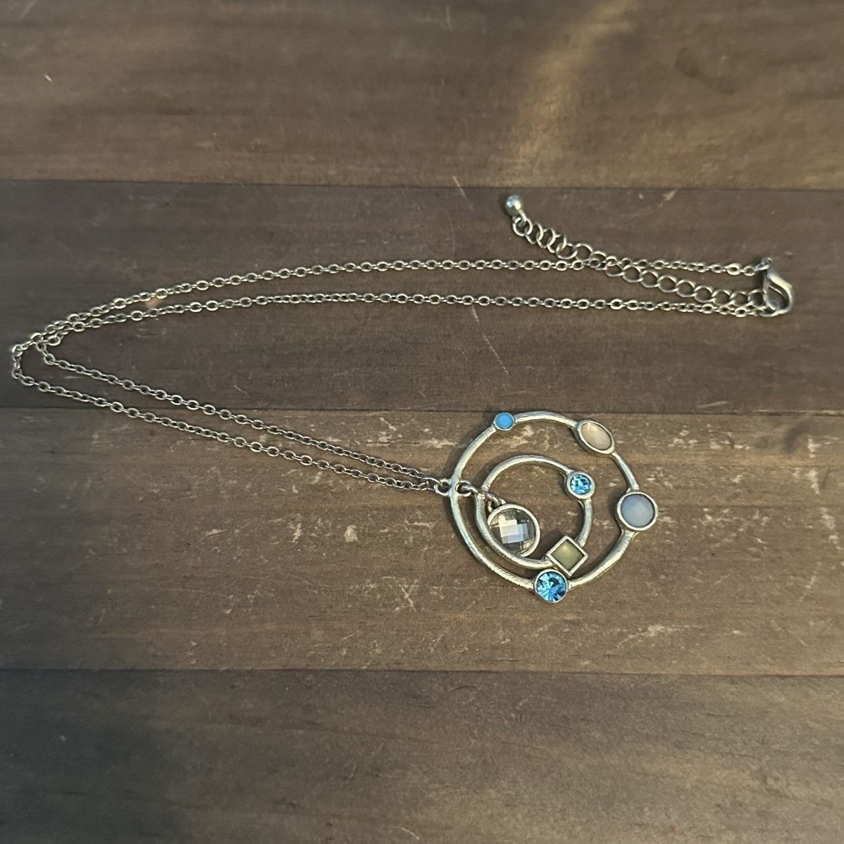 Other Gold tone layered circle gemstone pendant Size ONE SIZE - 4 Thumbnail