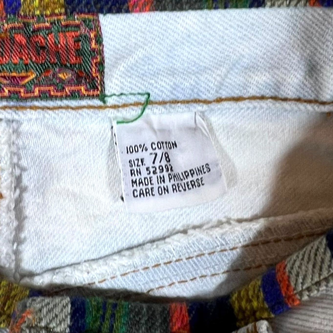 Jordache VINTAGE Jordache Light Blue Denim Y2K Patterned Trim Mini Skirt Women XS Size 26" / US 2 / IT 38 - 4 Thumbnail
