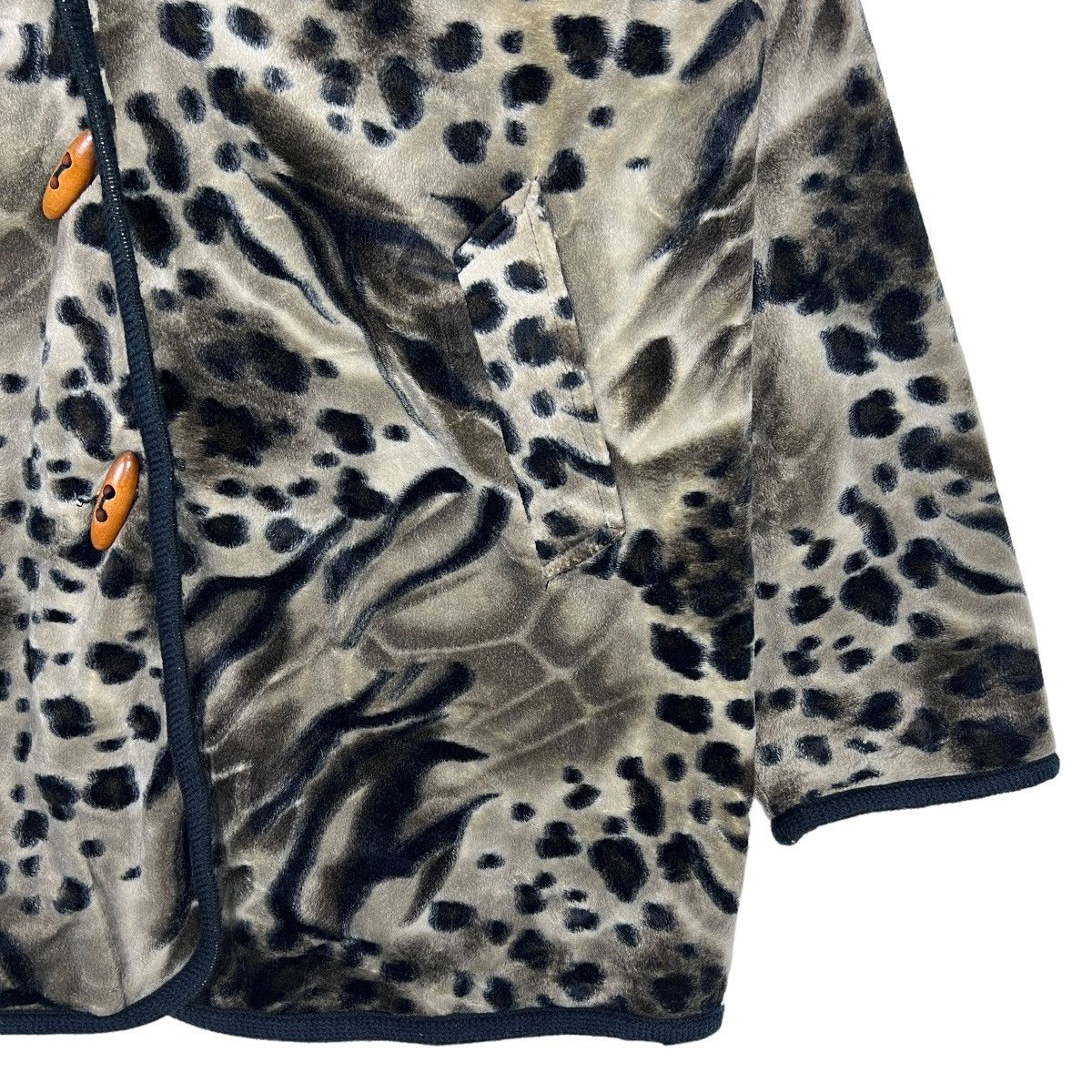 Japanese Brand 🔥 VINTAGE LEOPARD MOTIVE SHAWL COLAR JACKET Size US L / EU 52-54 / 3 - 5 Thumbnail
