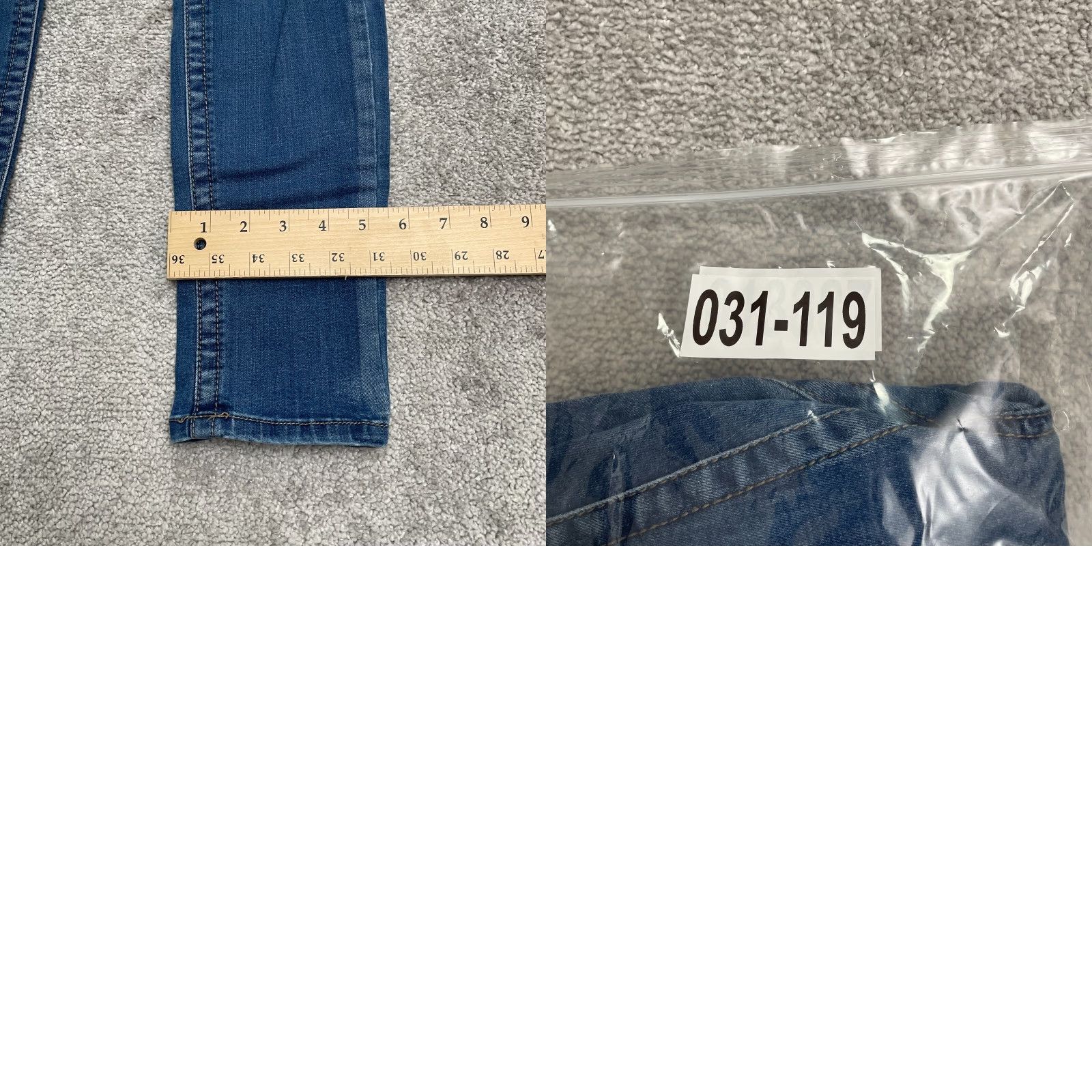 Vintage Mudd FLX Stretch Distressed Skinny Jeans Juniors 3 Blue Medium Wash 26x30 Size 26" / US 2 / IT 38 - 10 Thumbnail