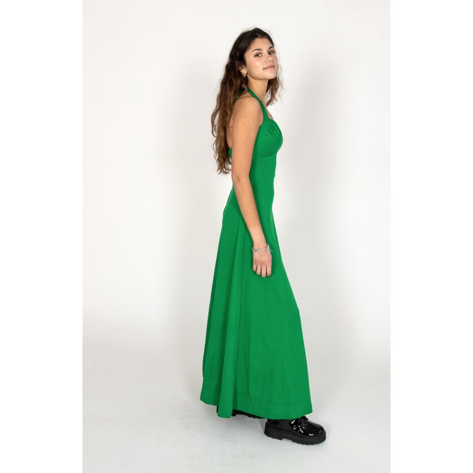 Vintage VINTAGE Jack Hartley Inc Green Tie Halter Dress Small Party Prom Gown Size S / US 4 / IT 40 - 3 Thumbnail