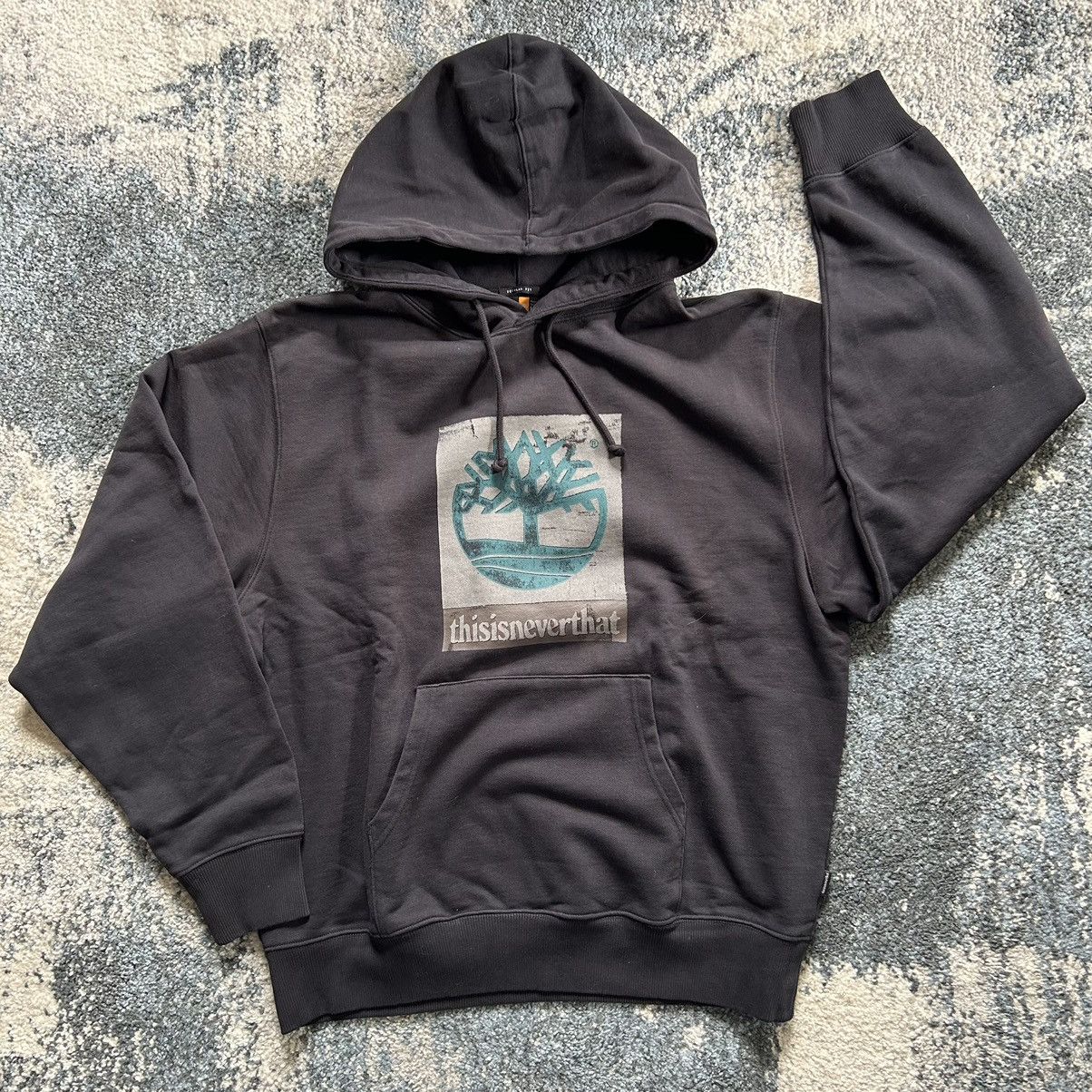 thisisneverthat TNT TiMBERLAND FADED HOODiE SWEATSHiRT ViNTAGE WASHED BLACK Size US L / EU 52-54 / 3 - 7 Thumbnail