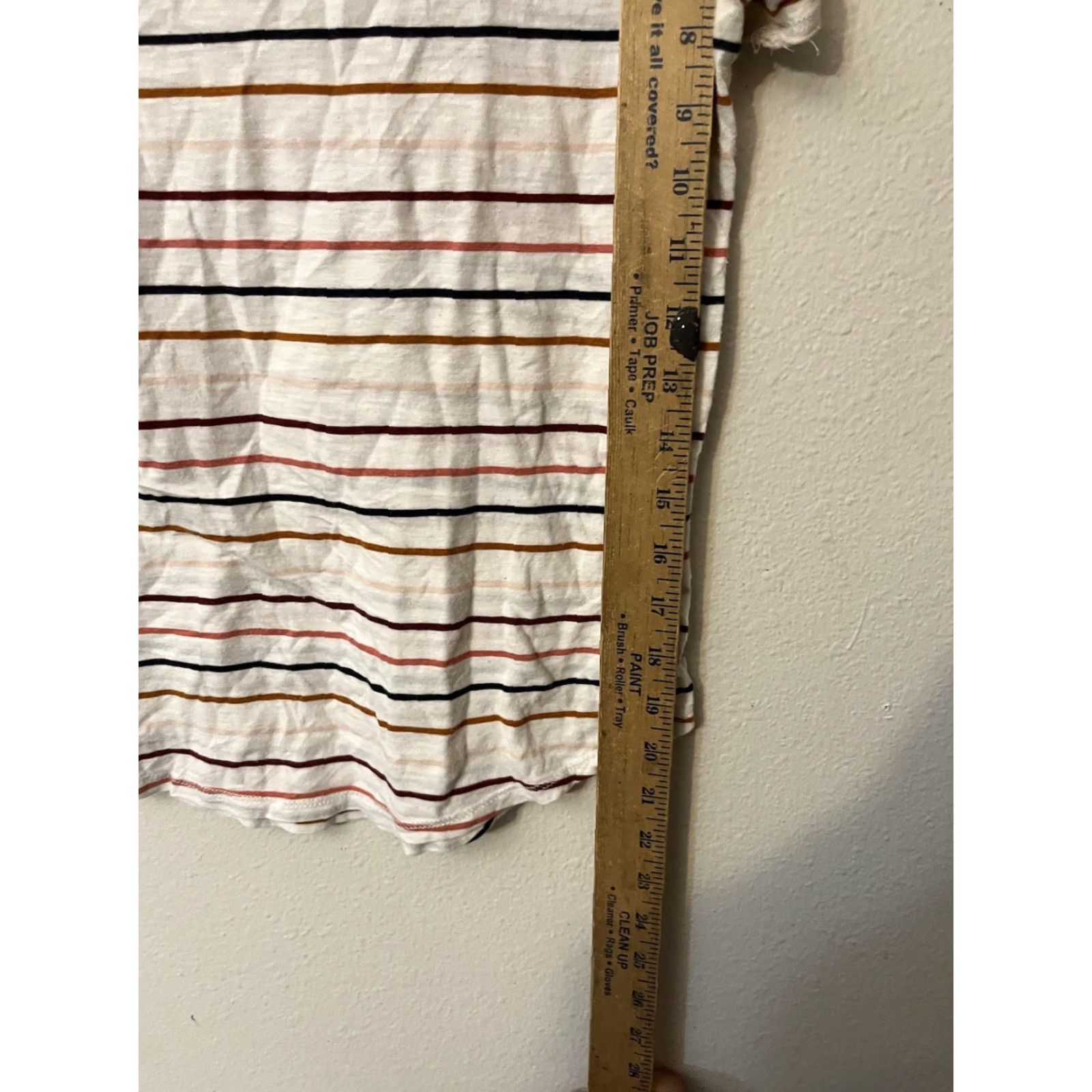 Abercrombie & Fitch Abercrombie & Fitch Women's Short Sleeve Top XS T-Shirt Striped V-Neck Pullover Casual Cotton Blend White W Strips Teens Shirt Size XS / US 0-2 / IT 36-38 - 4 Thumbnail