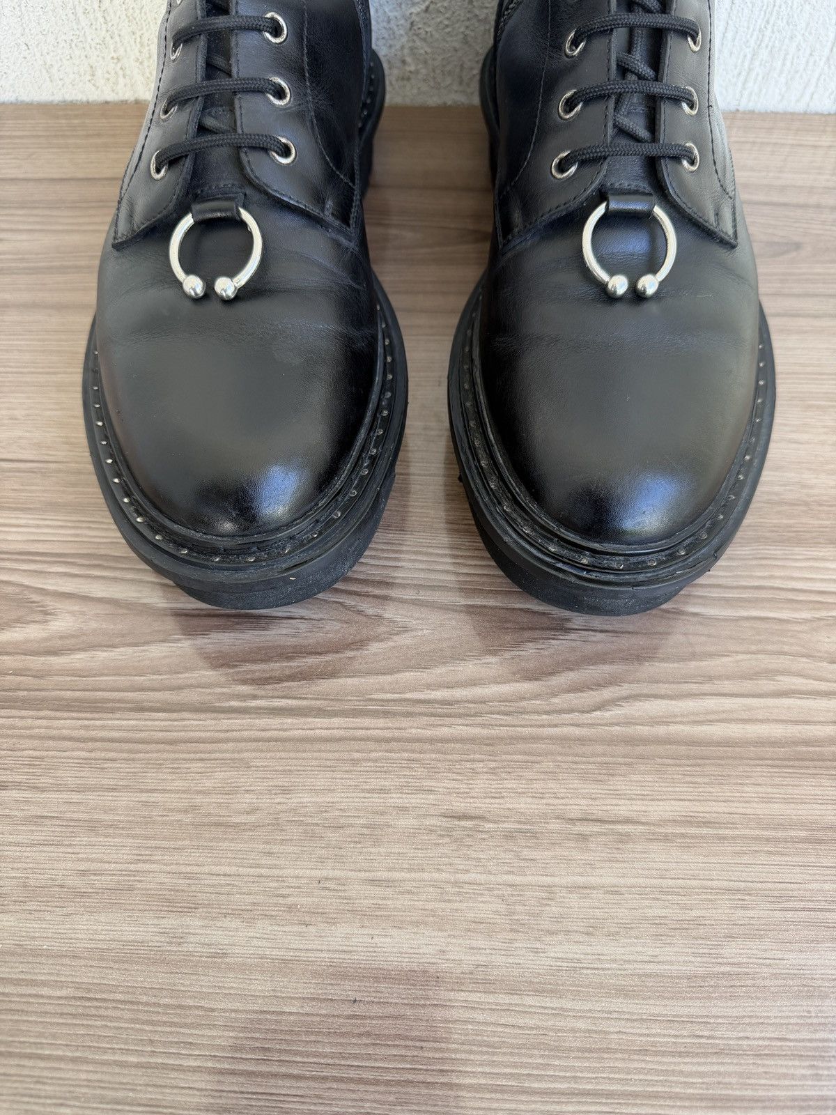 Neil Barrett Fw15 pierced punk boot like Balenciaga strike boots Size US 9 / EU 42 - 7 Thumbnail