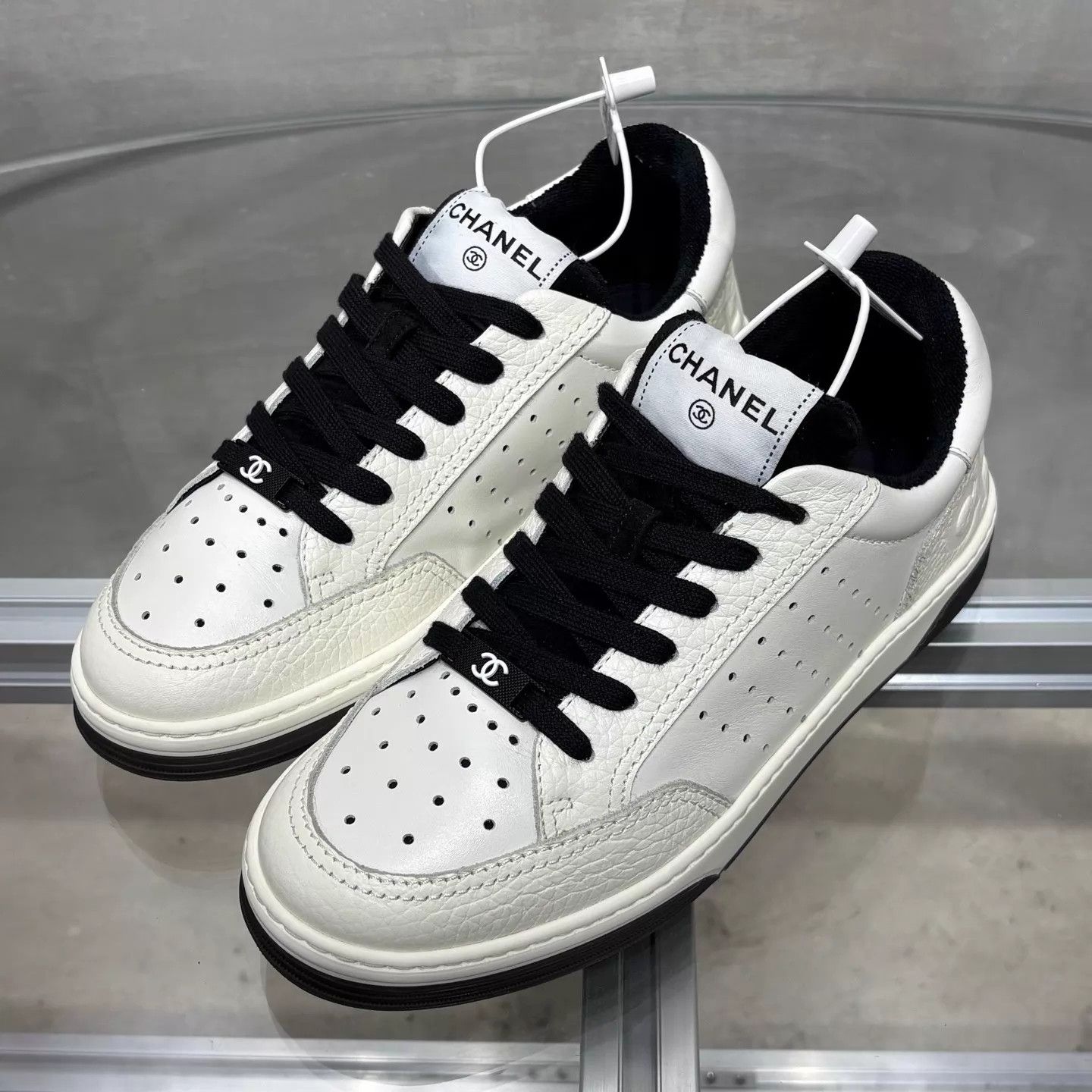 Chanel Chanel Black & White Panda Sneaker 37 YH26383 Size US 6.5 / IT 36.5 - 2 Thumbnail