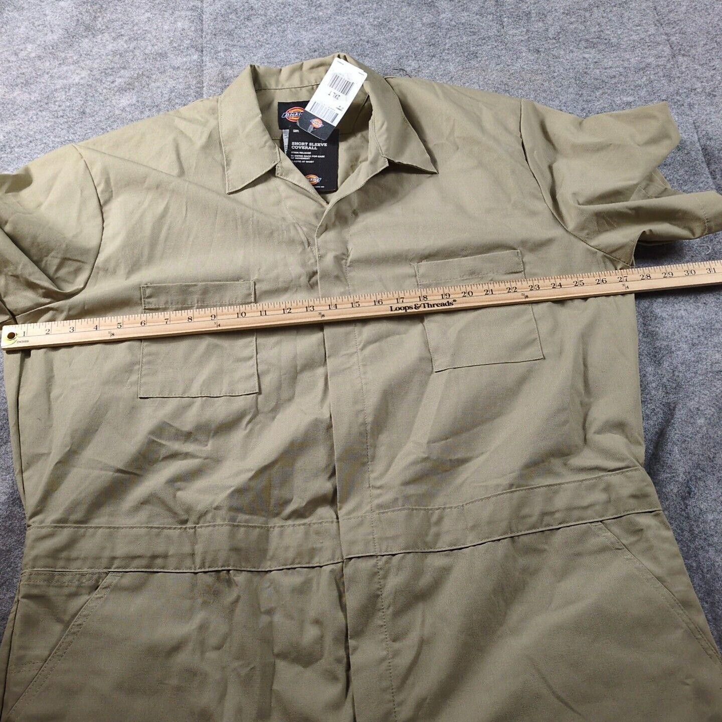 Dickies Dickies Coveralls Men XXL Tall S/S Tan Beige Workwear Size ONE SIZE - 6 Thumbnail
