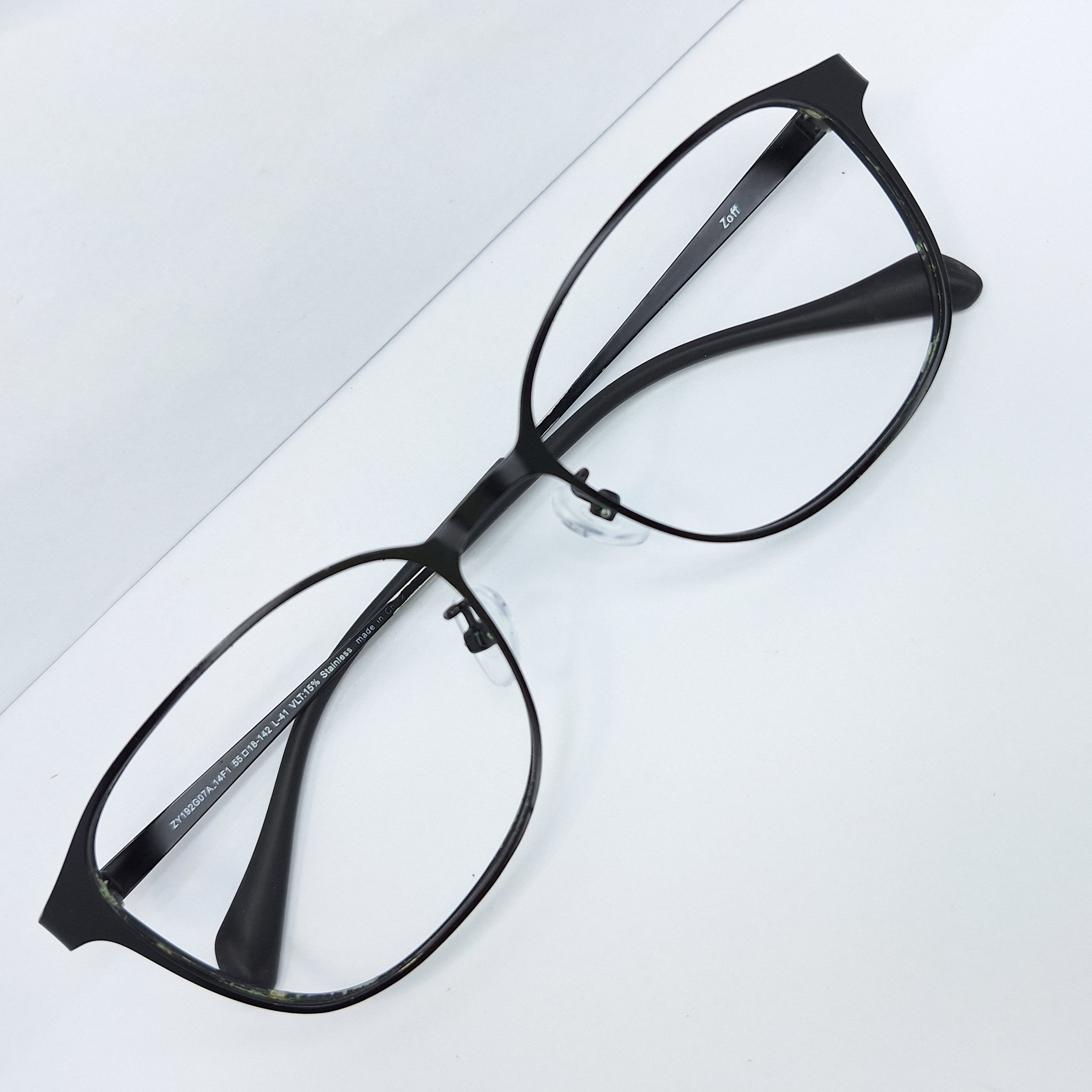 Vintage Zoff ZY192G07A Black Stainless Steel Glasses 55mm Wide Fit Size ONE SIZE - 1 Thumbnail