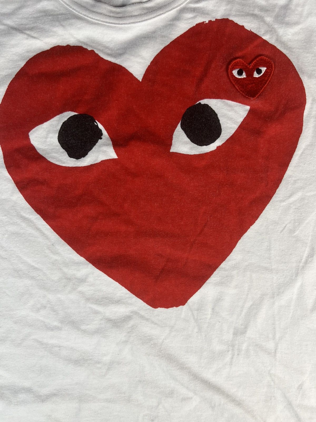 Comme des Garcons CDG PLAY Large Heart Tee – White / Red – Men’s Medium – 2019 Size US M / EU 48-50 / 2 - 3 Thumbnail