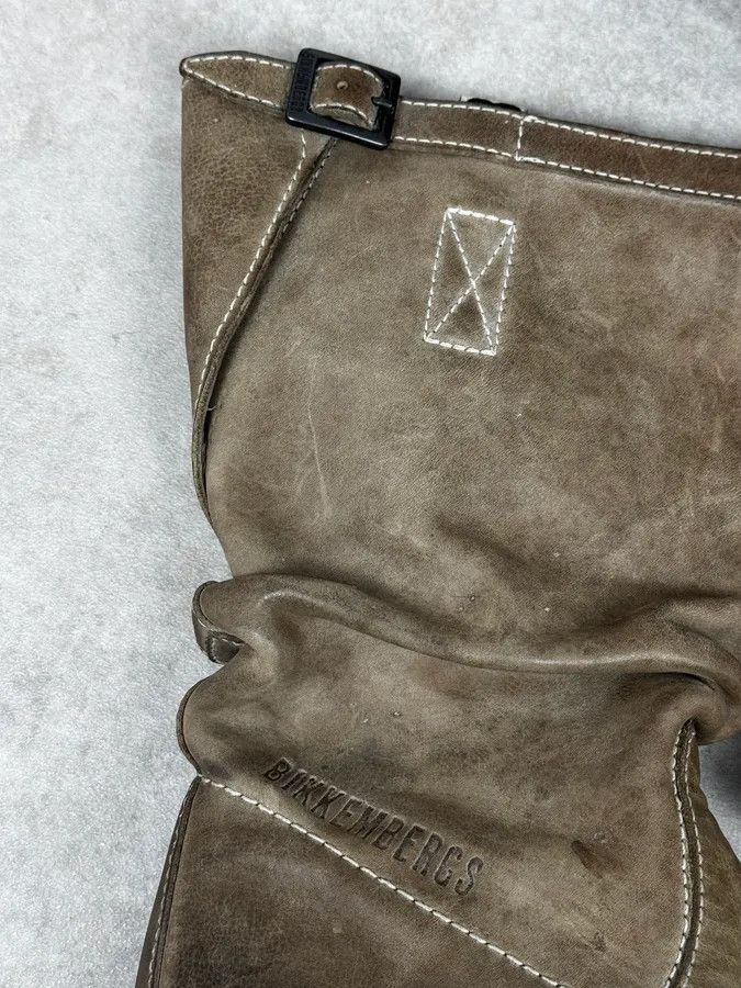 Dirk Bikkembergs 2000s Dirk Bikkembergs Eroded Grey Brown Leather Ankle Boots Size US 6 / EU 39 - 6 Thumbnail
