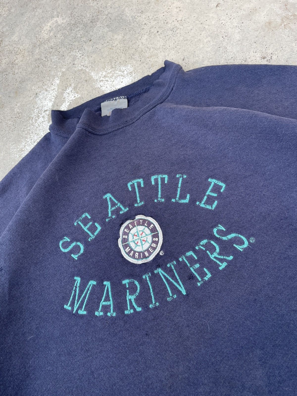 Vintage Vintage Distressed Seattle Mariners Sweatshirt Crewneck Size US XXL / EU 58 / 5 - 5 Thumbnail