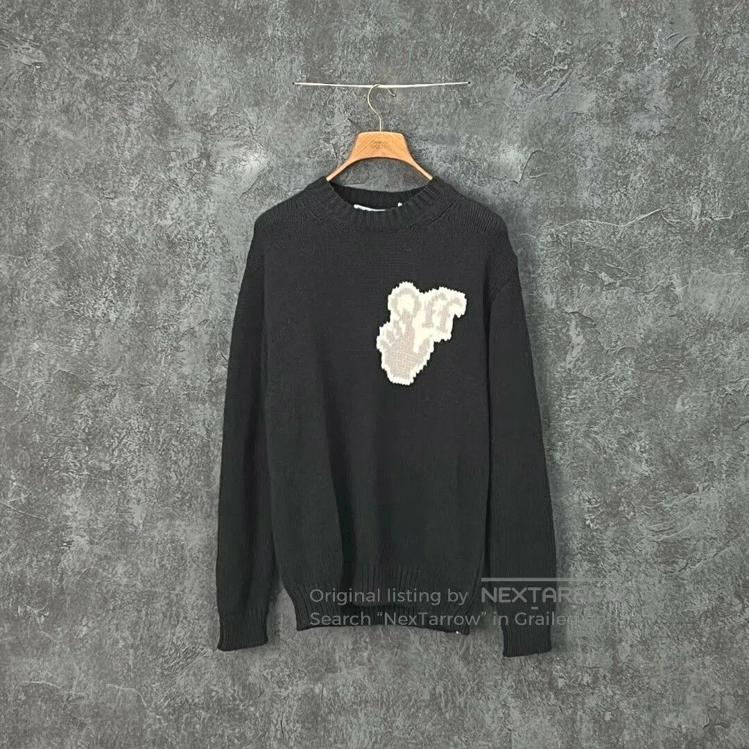 Balenciaga OFF WHITE Logo Crewneck Sweater. Size US S / EU 44-46 / 1 - 1 Thumbnail