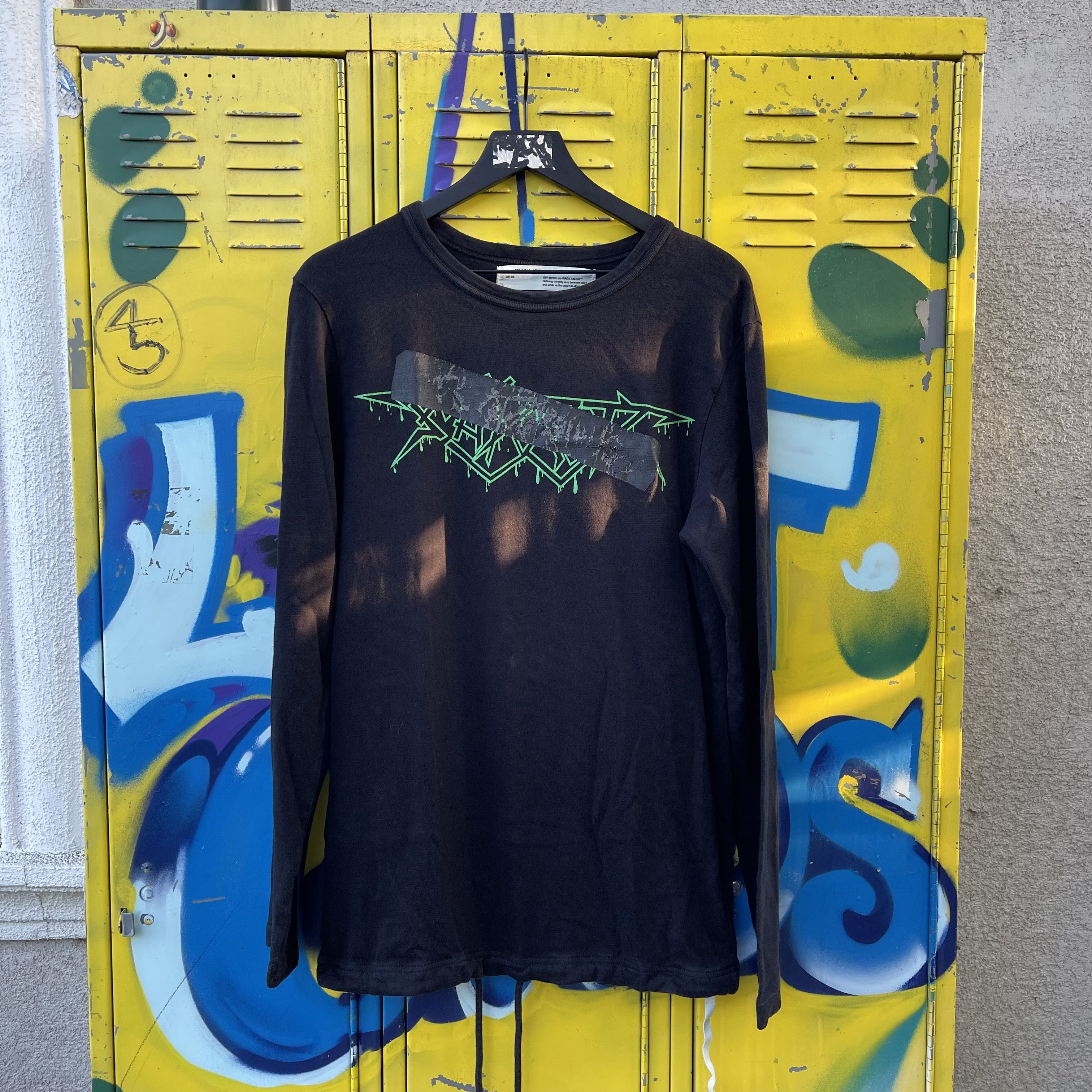 Off-White Off-White Main Label Graffiti Long Sleeve Shirt Size US S / EU 44-46 / 1 - 1 Thumbnail