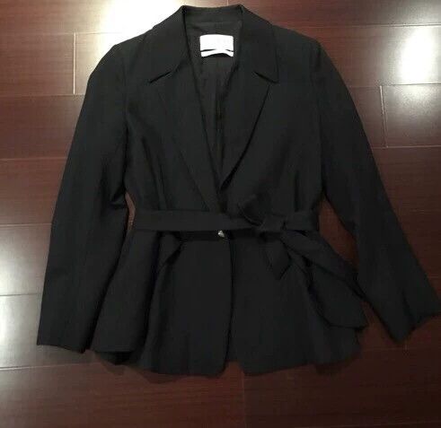 Yves Saint Laurent YSL Women's Smoking Jacket with Belt Size US S / EU 44-46 / 1 - 1 Thumbnail
