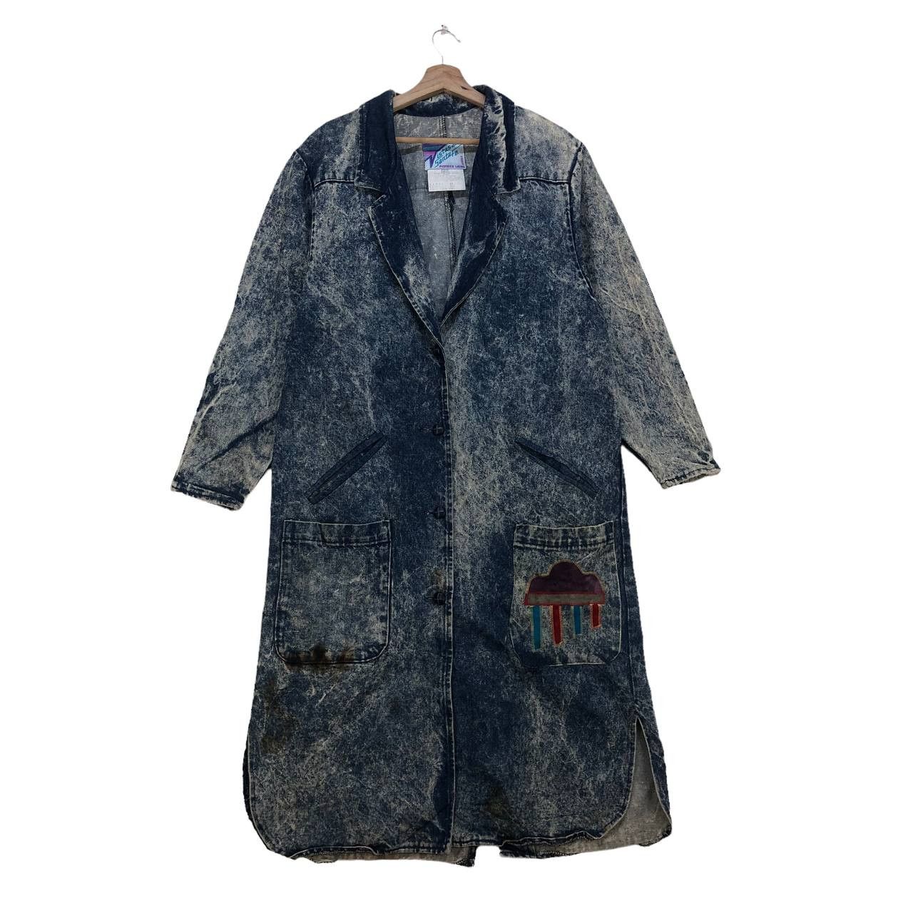 Vintage Vistas de Santa fe by Pioneer Wear Suede Appliqué Hawk Denim Size M / US 6-8 / IT 42-44 - 3 Thumbnail