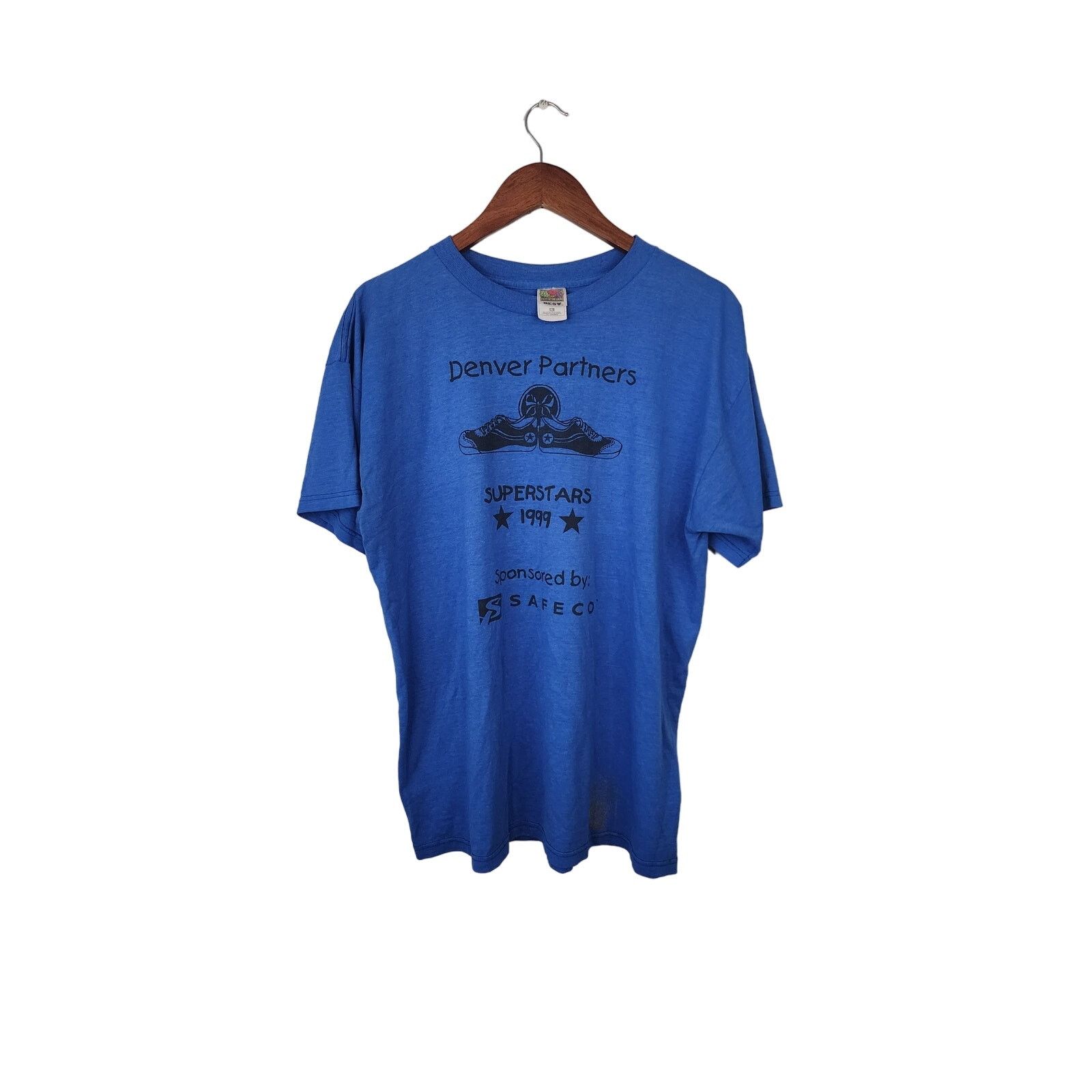 Fruit Of The Loom Vintage Denver Shirt Partners Superstars First Tee 1999 XL Size US XL / EU 56 / 4 - 1 Thumbnail