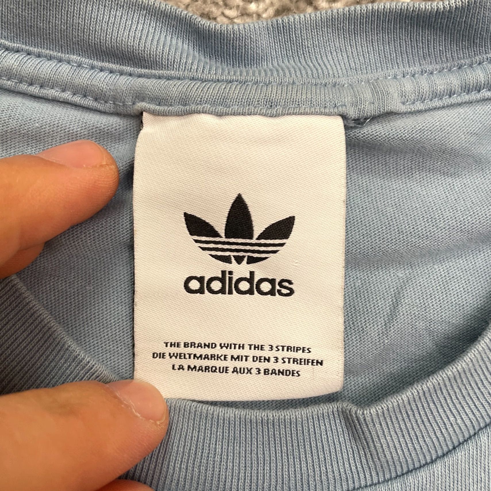 Adidas Adidas Logo T-Shirt Mens Large Light Blue Cotton Crew Neck Short Sleeve Essential Tee Size US L / EU 52-54 / 3 - 4 Thumbnail