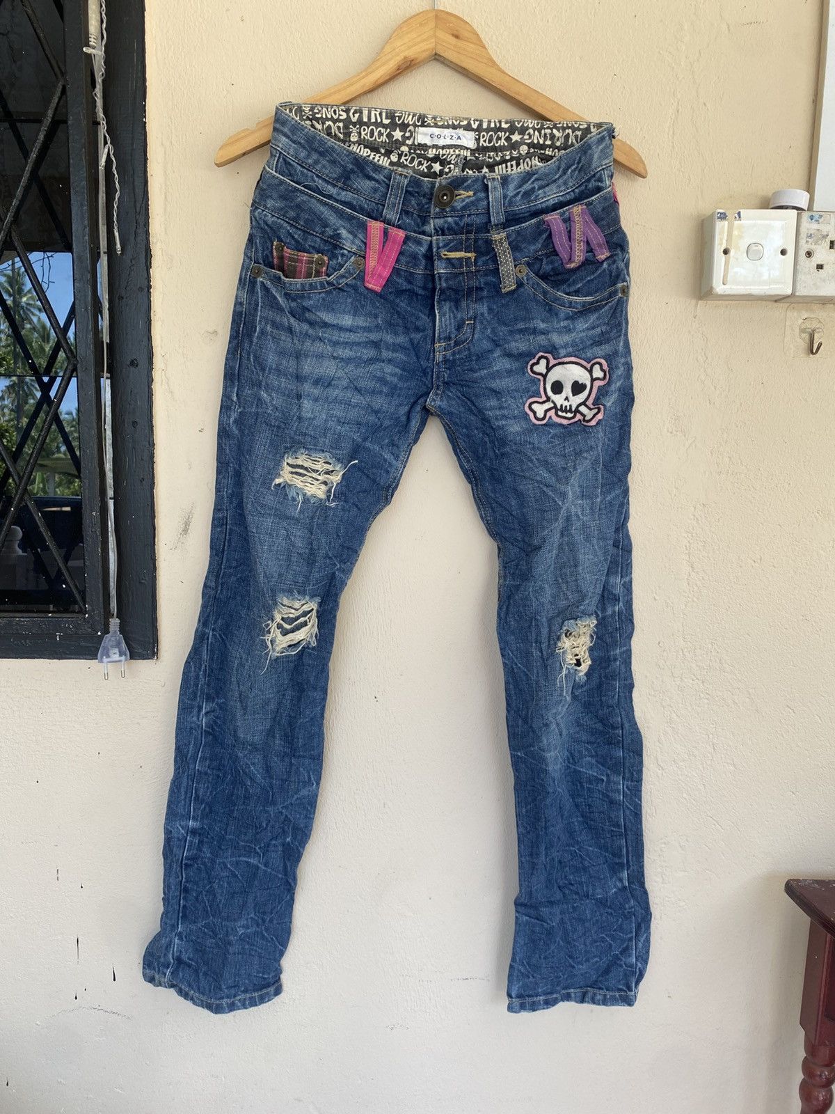 Hysteric Glamour COLZA Double Waist Whiskers Jeans Size 29" - 1 Thumbnail