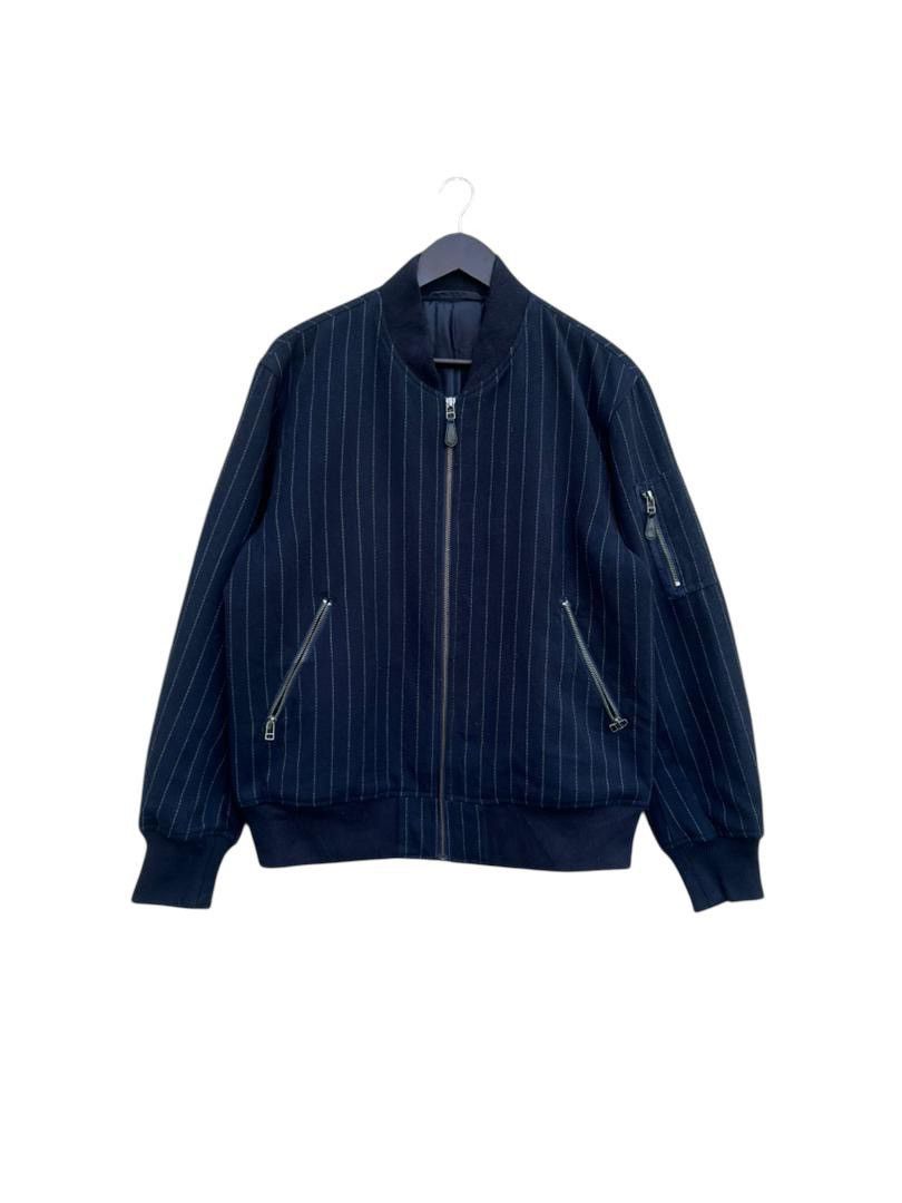 Japanese Brand Japanese Wool Stripe Bomber Style Jacket Size US L / EU 52-54 / 3 - 1 Thumbnail