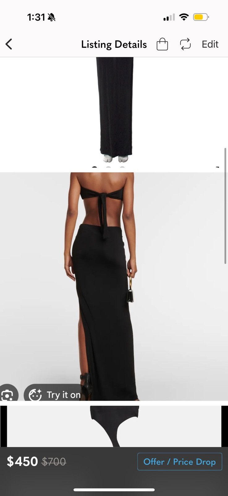 Louisa Ballou Louisa Ballou Halter Dress Size L / US 10 / IT 46 - 3 Thumbnail
