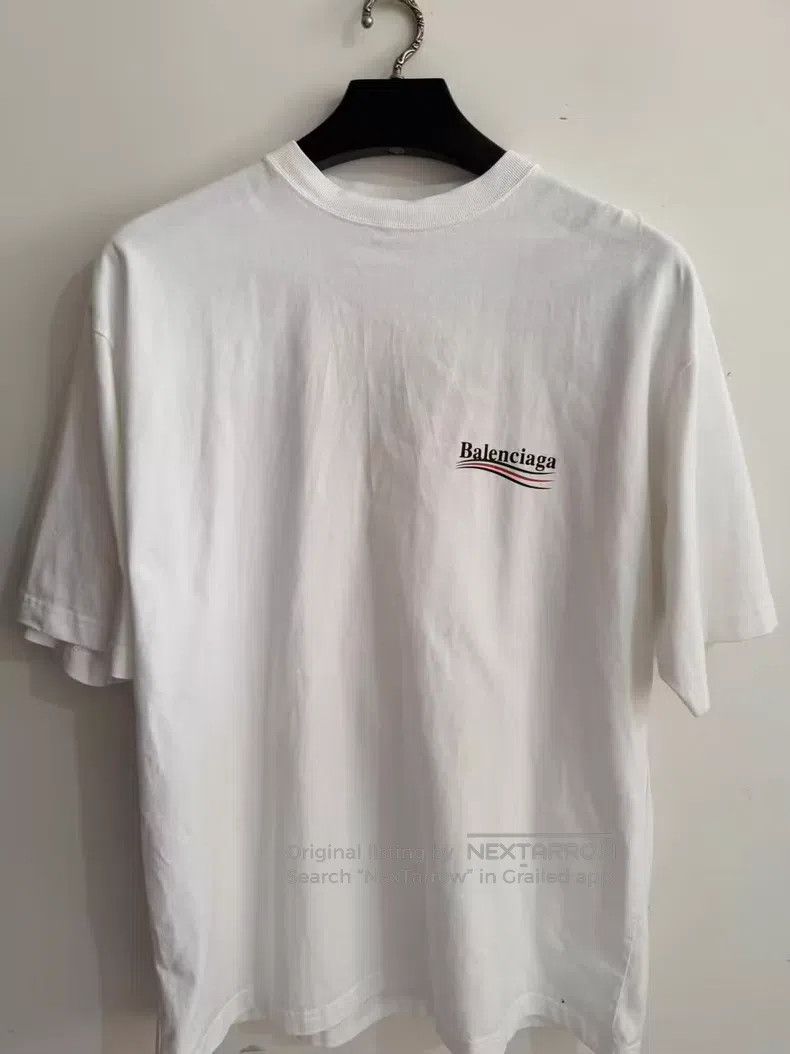 Balenciaga Balenciaga White Coke Short Sleeve Size US S / EU 44-46 / 1 - 1 Thumbnail
