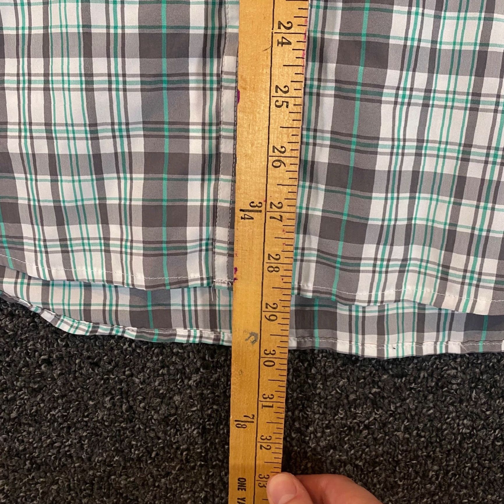 Duluth Trading Company Duluth Trading Co Shirt Mens XL Extra Large Gray White Button Down Long Sleeve Plaid Regular Mens Size US XL / EU 56 / 4 - 6 Thumbnail