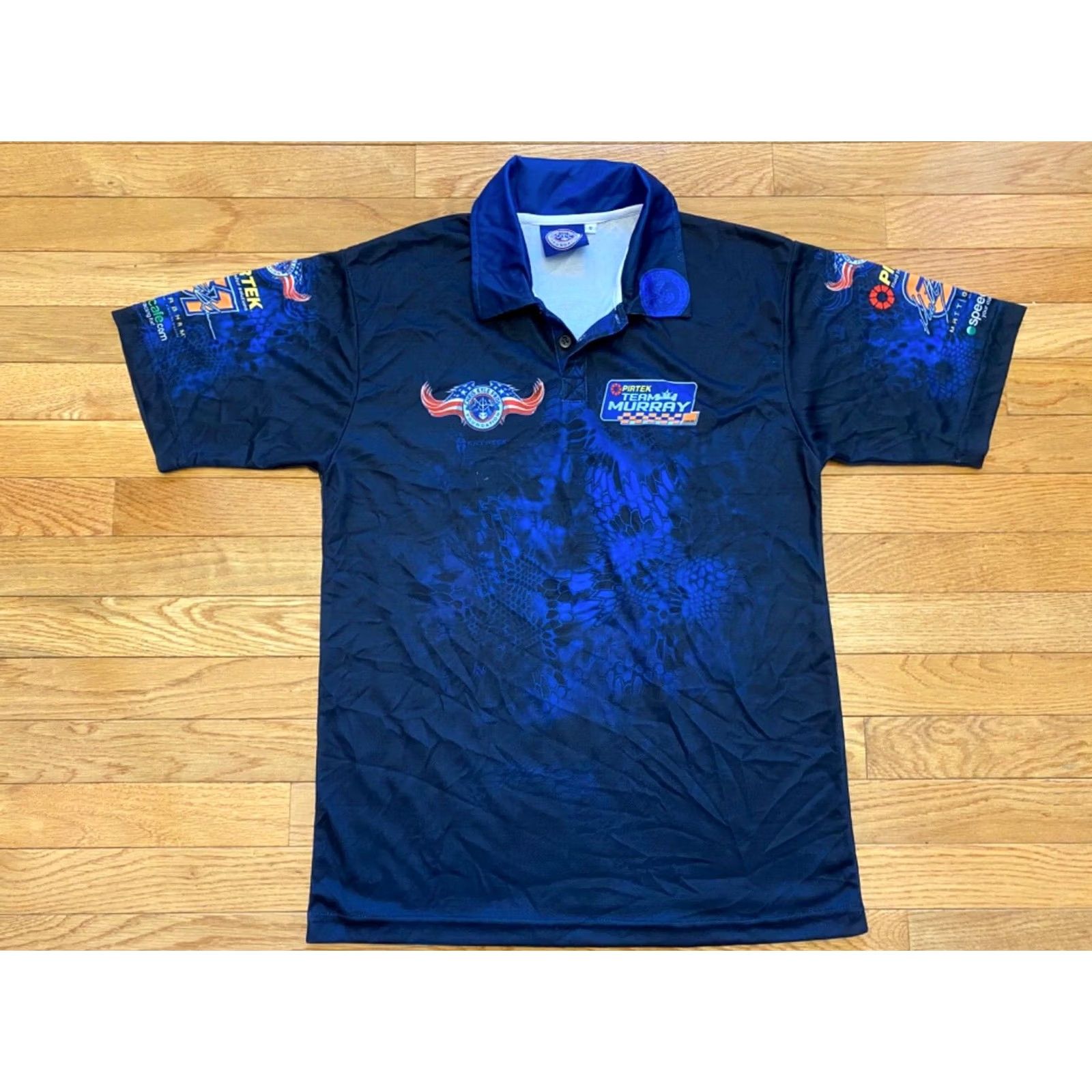 Vintage Chris Kyle Frog Pirtek Team Murray Matt Brabham Polo Crew Shirt Mens Sz S Indy Shirt Mens S Black Polyester Canvas Pattern Solid Vintage No Size US S / EU 44-46 / 1 - 2 Thumbnail