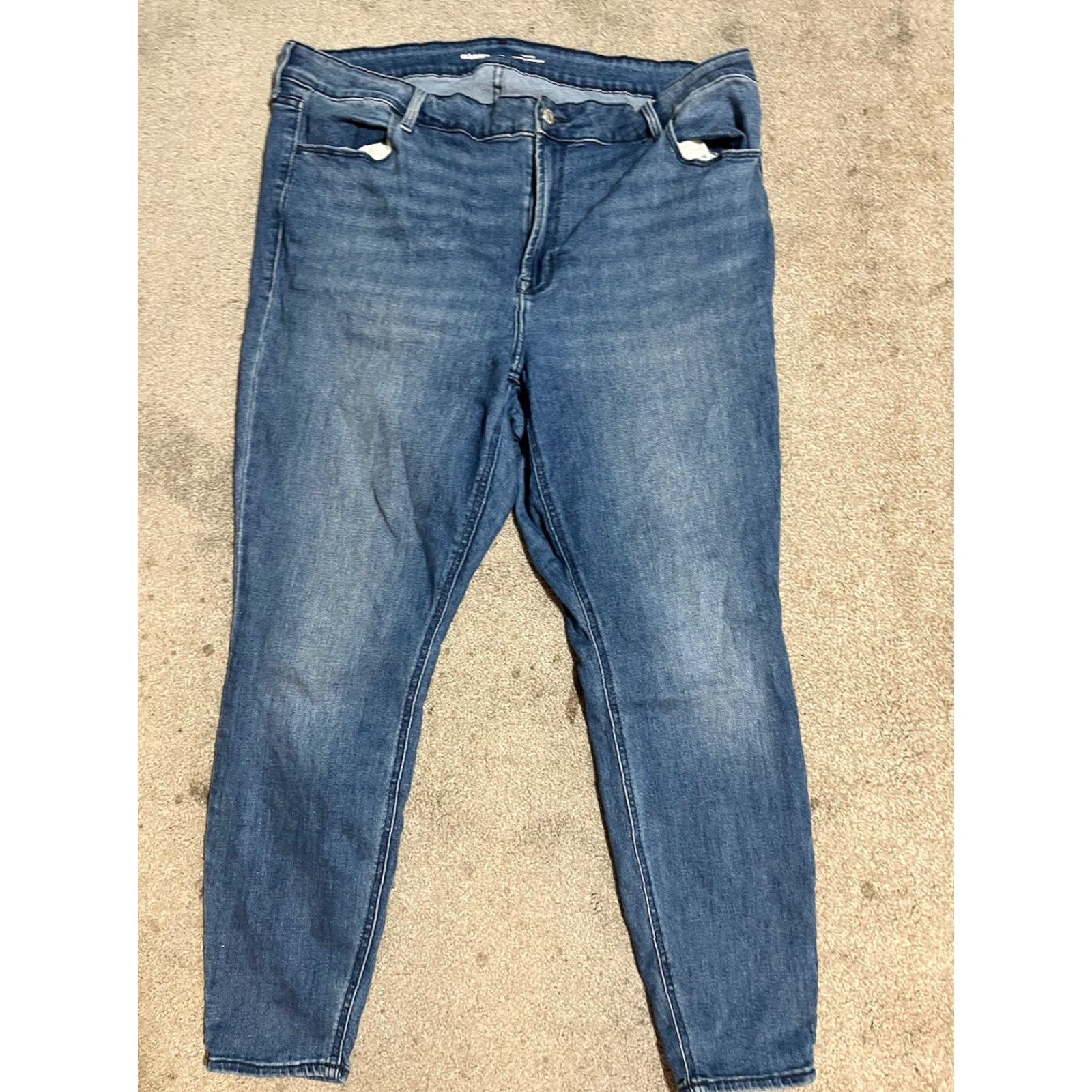 Old Navy Old Navy Womens Jeans Slim Skinny High Rise 22 Plus Blue Medium Wash 30in Inseam Womens Size 40" / US 18 - 2 Thumbnail