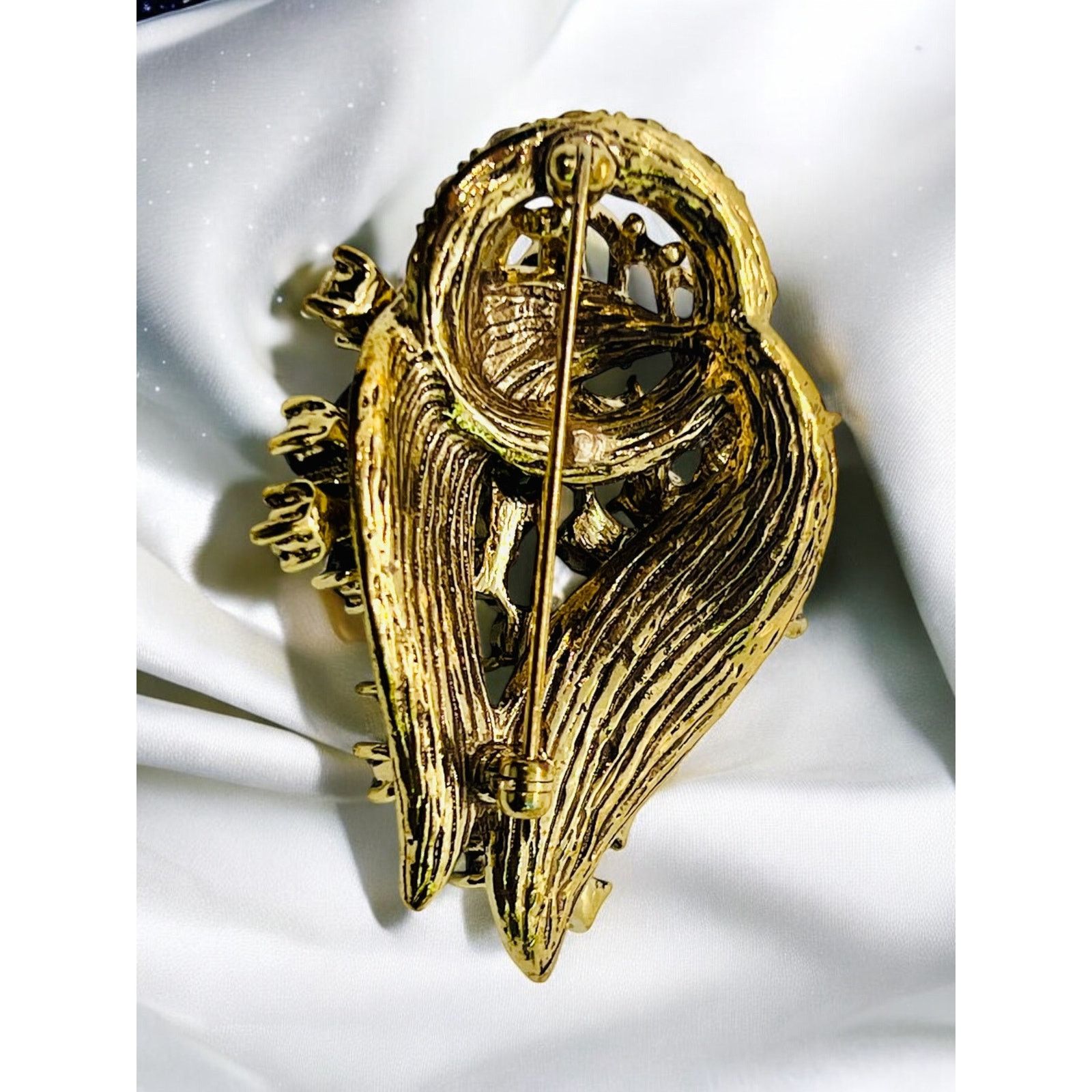 Robert Talbott Vintage Talbots Gold Tone Crystal & Faux Pearl Brooch-Pin Size ONE SIZE - 2 Thumbnail