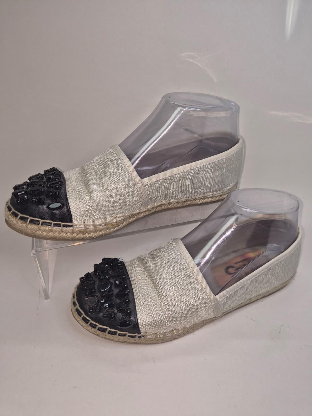 Other Circus SAM EDELMAN Women 6 Loretta Tan Espadrille Black Bead Size US 6 / IT 36 - 1 Thumbnail
