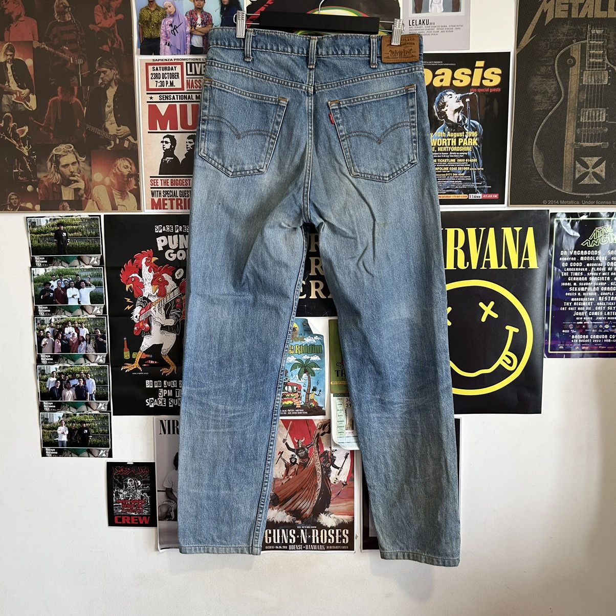Levi's Vintage Levi’s 90s Japanese Washed Blue Distressed Denim Size US 33 - 6 Thumbnail