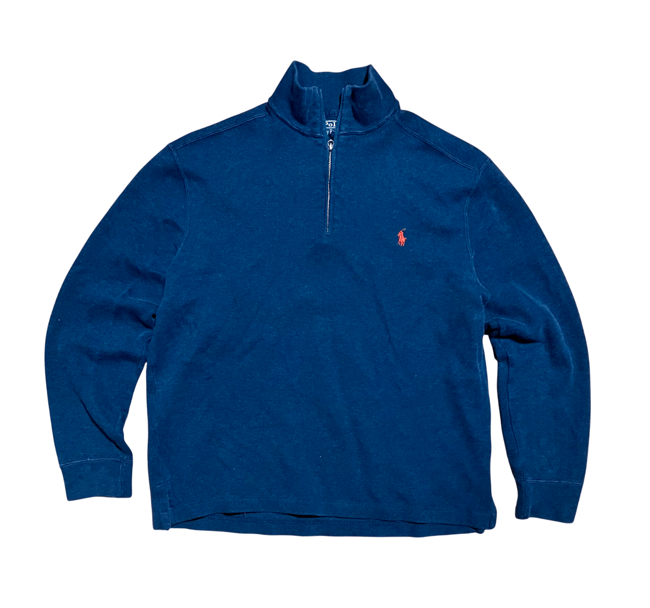 Polo Ralph Lauren Polo Ralph Lauren 100% Cotton Quarter Zip Blue Sweater Size US M / EU 48-50 / 2 - 1 Thumbnail