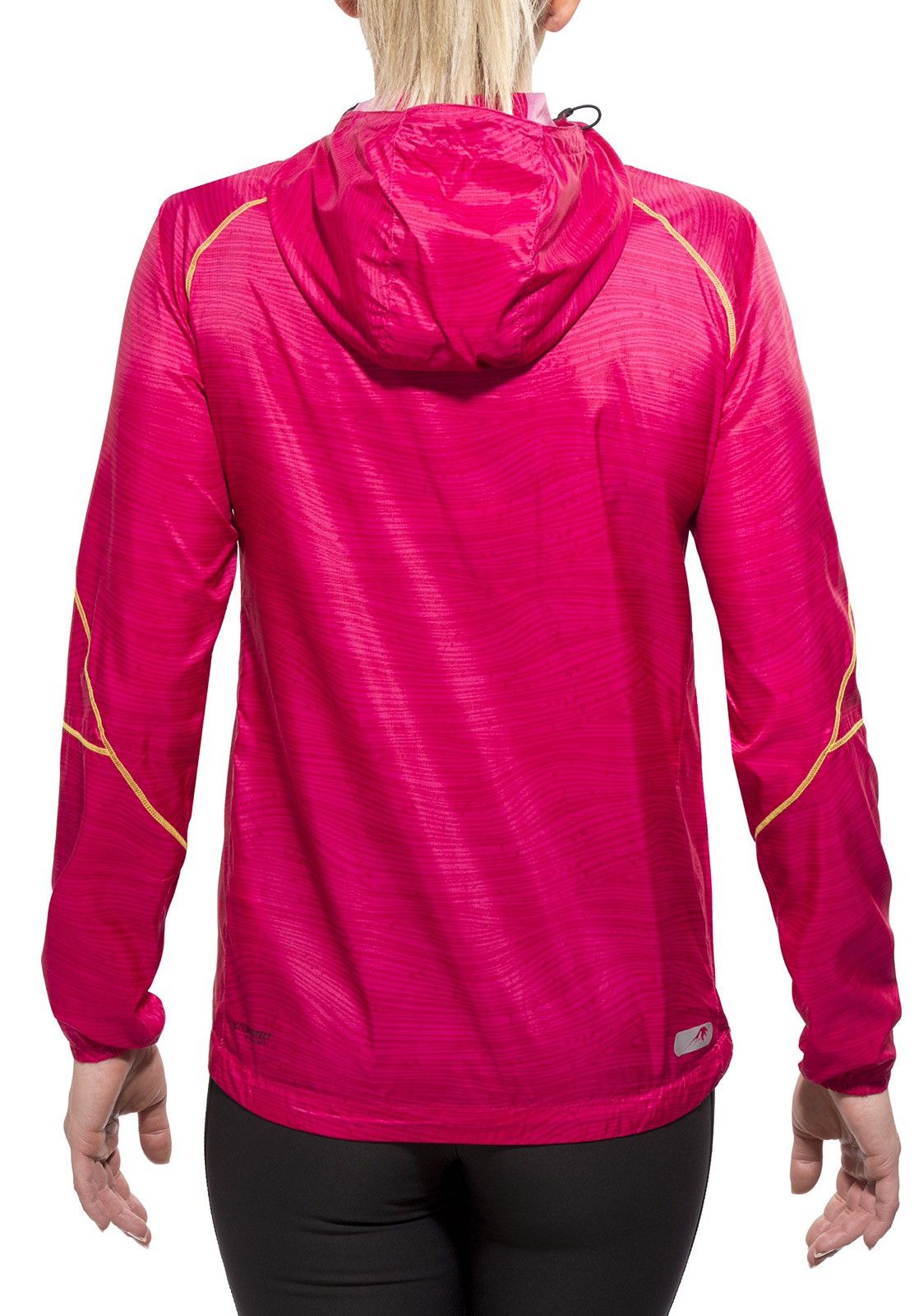 Asics Asics Womens Pink Neon Yellow Full Zip Hooded Running Jacket Size M / US 6-8 / IT 42-44 - 2 Thumbnail