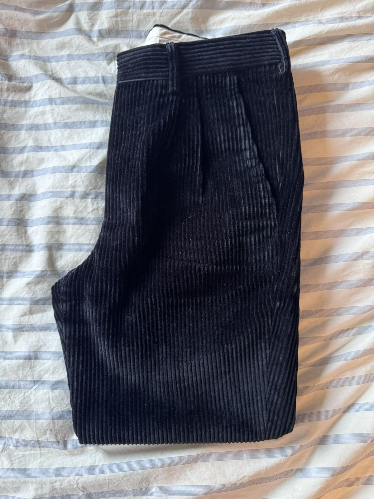 AMI AMI Paris Corduroy Black Trousers Size US 29 - 3 Thumbnail