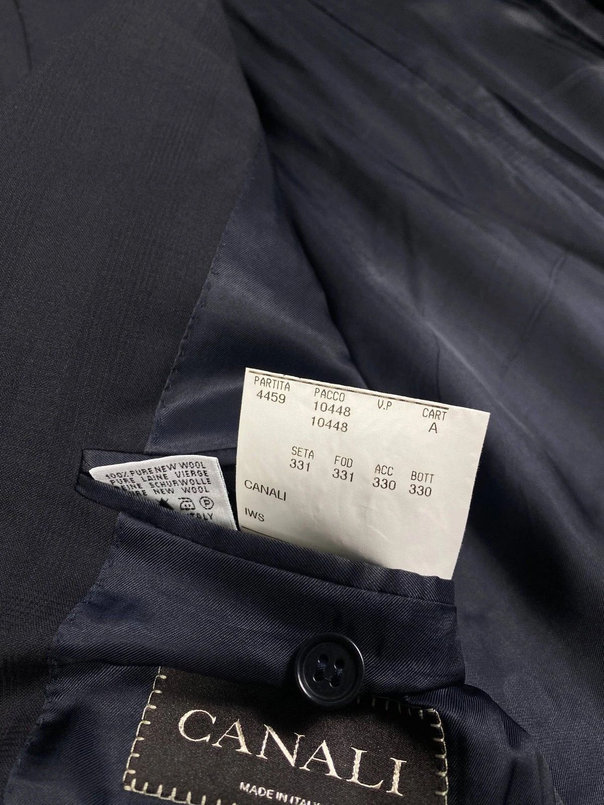 Canali Canali Mens Blazer Muslin Wool Black Check UK 54 two button Size 54R - 9 Thumbnail