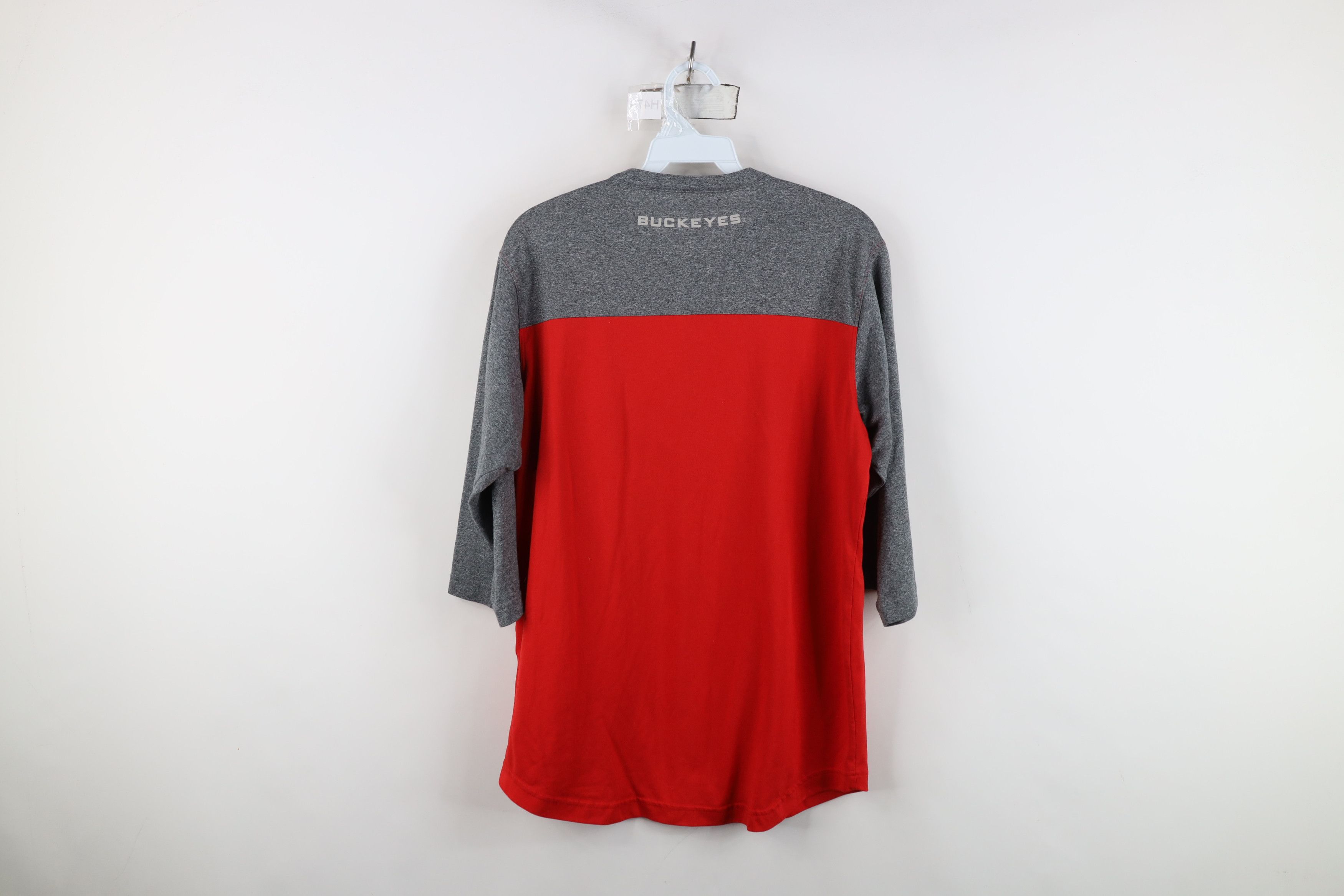 Nike Nike Ohio State University 3/4 Sleeve Raglan Henley T-Shirt Size US M / EU 48-50 / 2 - 13 Thumbnail