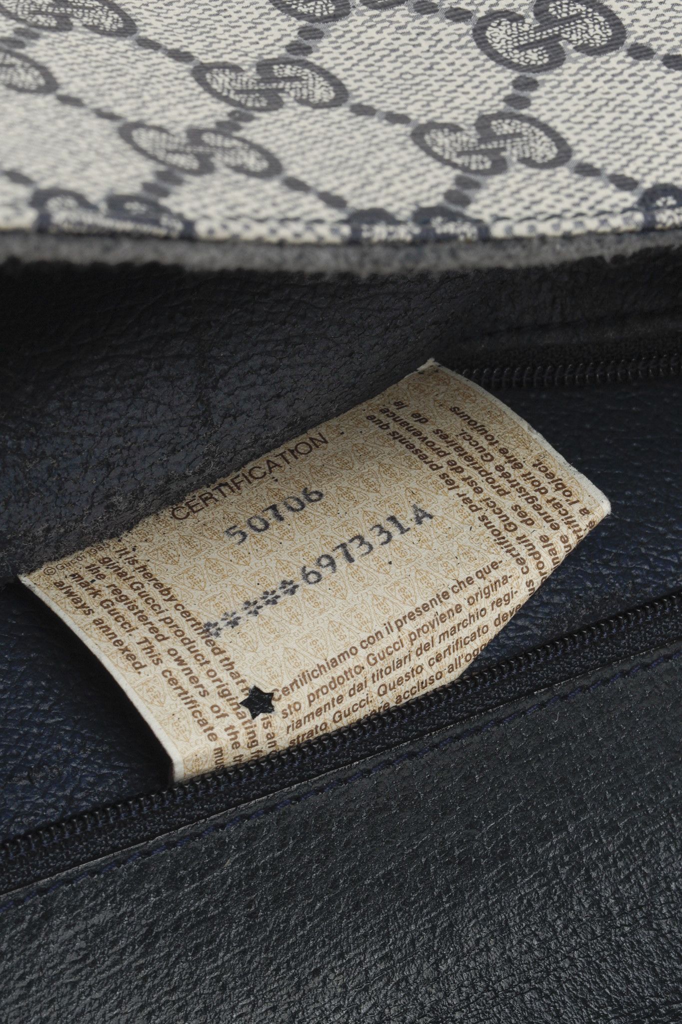 Gucci Gucci Vintage Navy Blue Monogram Clutch Bag Size ONE SIZE - 14 Thumbnail