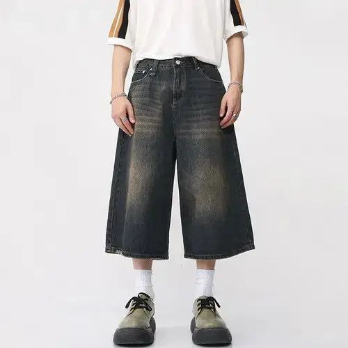 Jean Wide Leg Knee Length Shorts Size US 30 / EU 46 - 1 Thumbnail
