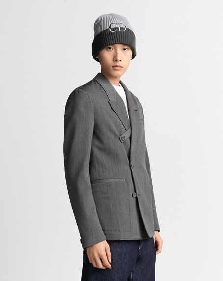 Dior o1w1db11025 513C21 Jacket with Buttoned Strap in Gray Size US L / EU 52-54 / 3 - 3 Thumbnail