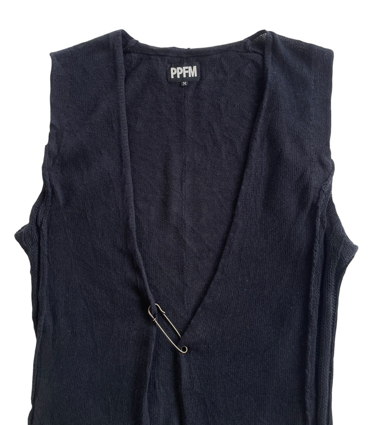 Japanese Brand PPFM Safety Pin Sleeveless If six was Nine Cardigan Size US M / EU 48-50 / 2 - 2 Thumbnail