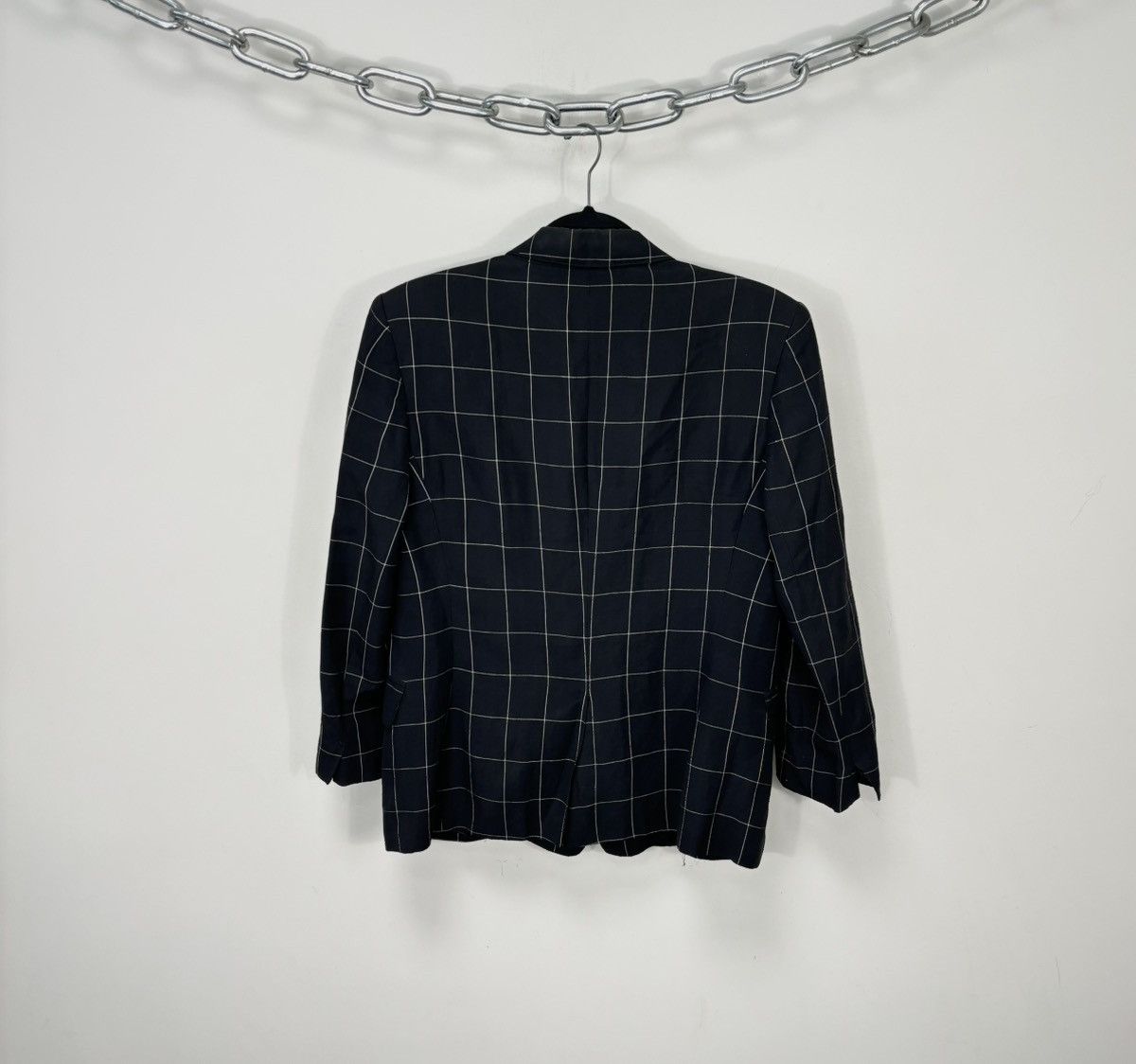 Iceberg Vintage Iceberg Women’s Checkered Luxury Linen Blazer Jacket Size L / US 10 / IT 46 - 3 Thumbnail