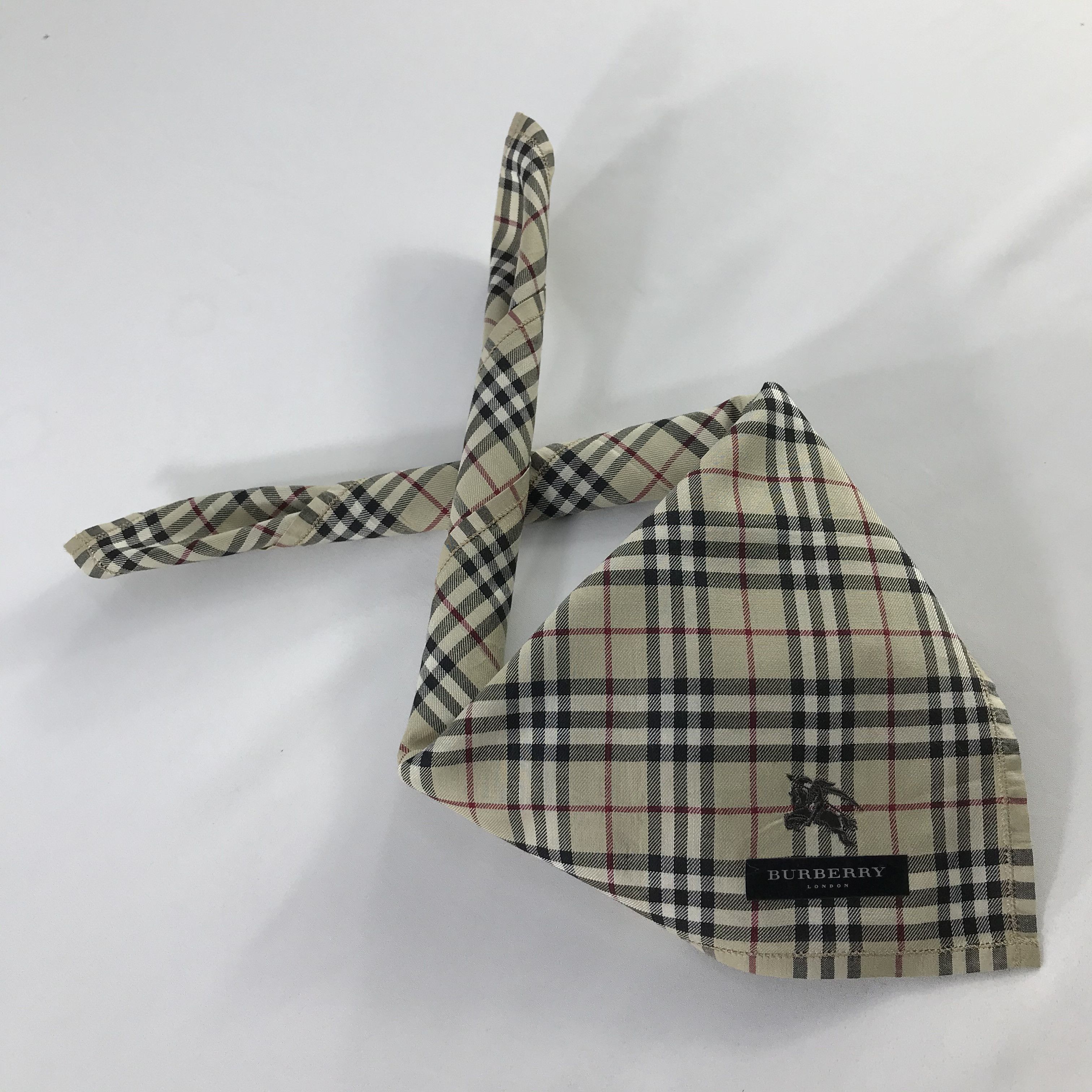 Burberry × Vintage Burberry Bandana / Handkerchief / Neckerchief - S438 Size ONE SIZE - 4 Thumbnail