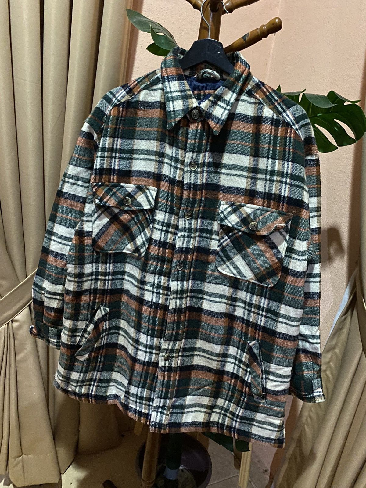 Gents Vintage GENT’S Wool Plaid Jacket Timeless Flannel Outerwear Size US XL / EU 56 / 4 - 2 Thumbnail
