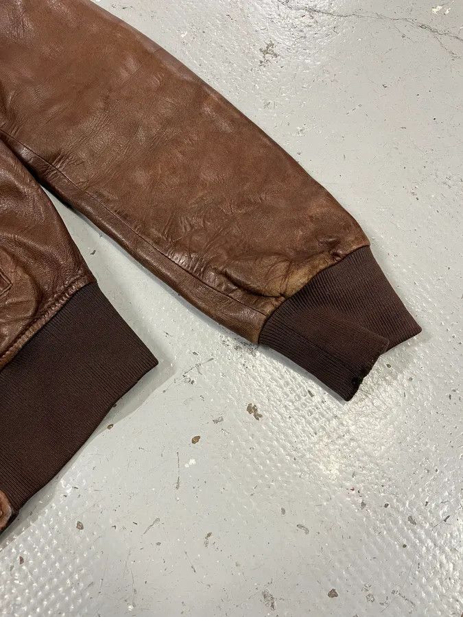 Dolce & Gabbana 2000s Dolce & Gabbana Brown Leather Bomber Jacket Size US M / EU 48-50 / 2 - 6 Thumbnail