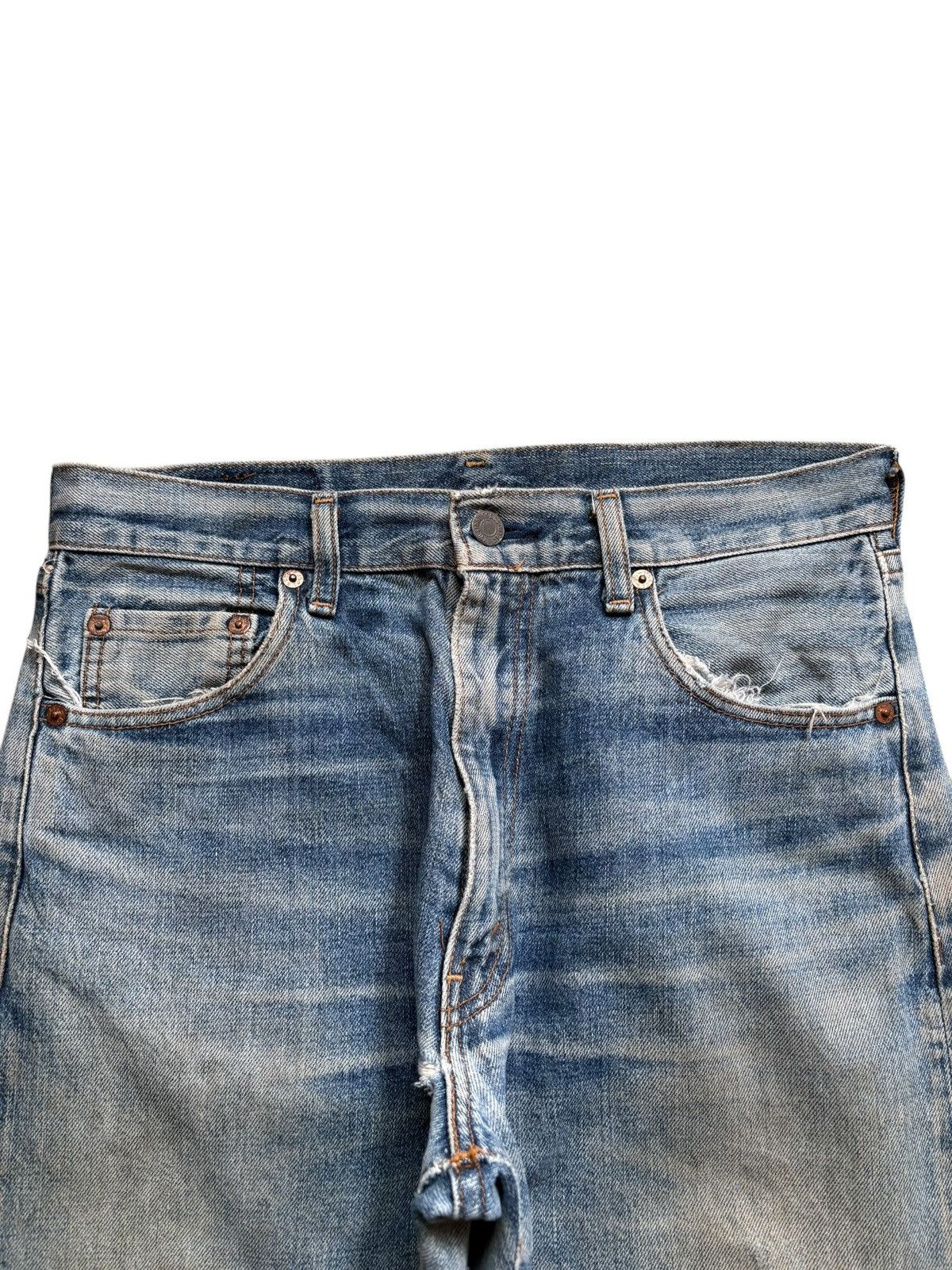 Levi's Vintage 80s Levis 502 Big E Selvedge Mud Wash Loose Jeans Size US 30 / EU 46 - 5 Thumbnail