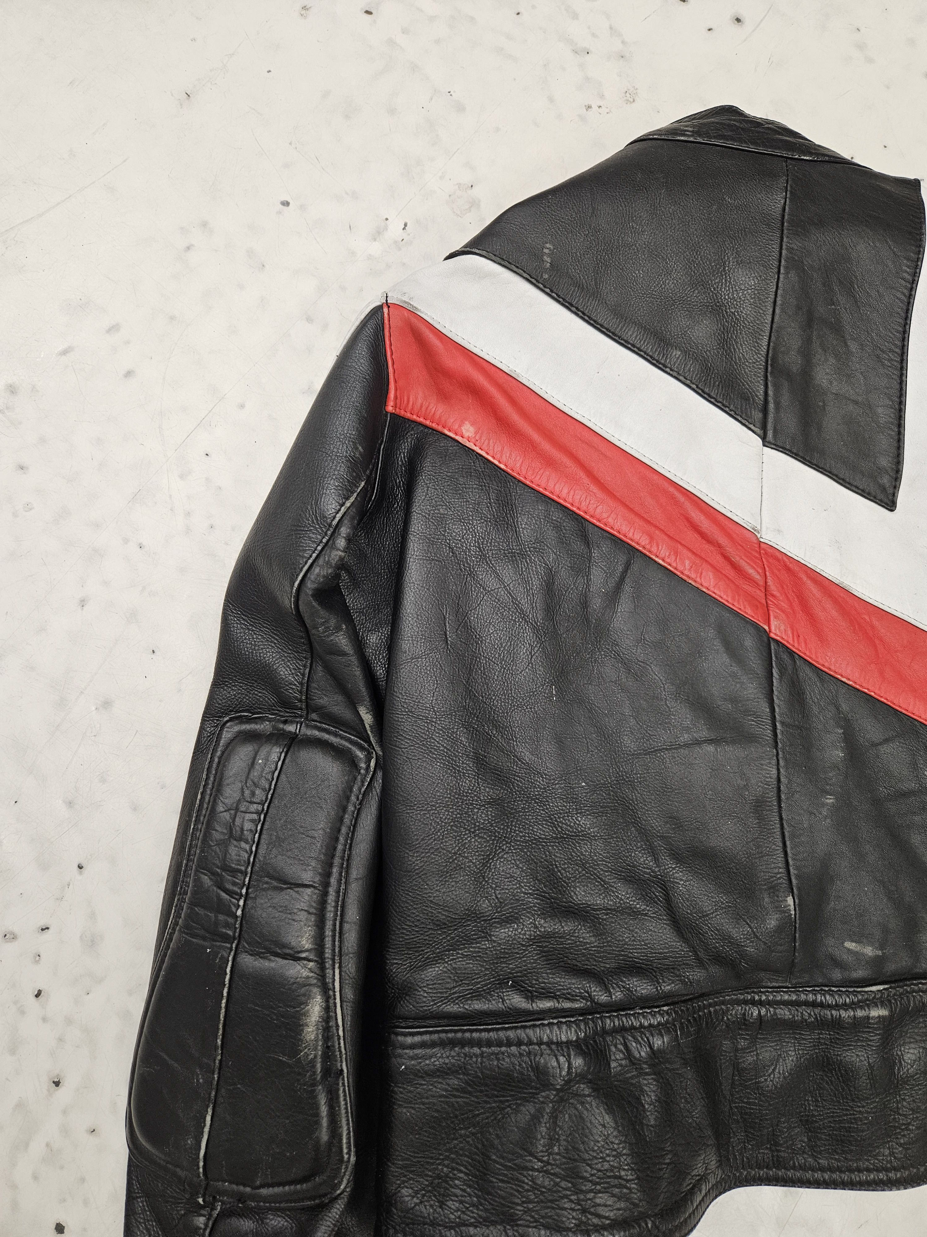 Genuine Leather × Vintage Vintage distressed biker racing leather jacket Size US S / EU 44-46 / 1 - 13 Thumbnail