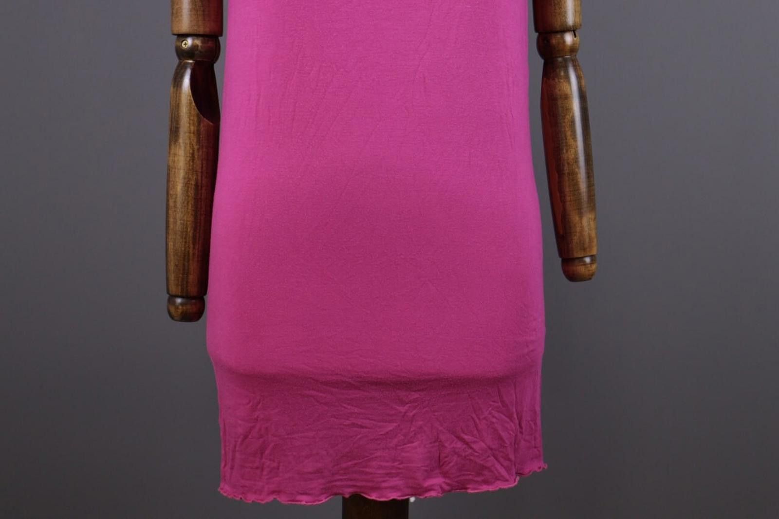 Designer Gudrun Sjödén Pink Scoop Regular Fit Stretch Tank Dress Sz M Size M / US 6-8 / IT 42-44 - 3 Thumbnail